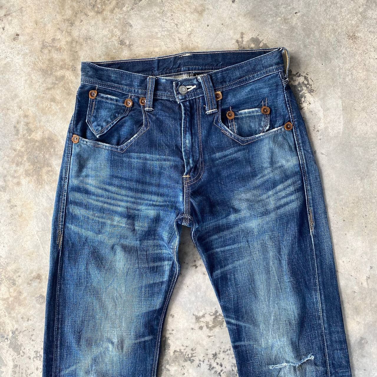 Levi's VINTAGE LEVIS DENIM LOT 502 RIVETTED DISTRESSED BLUEWASH Size US 29 - 11 Thumbnail