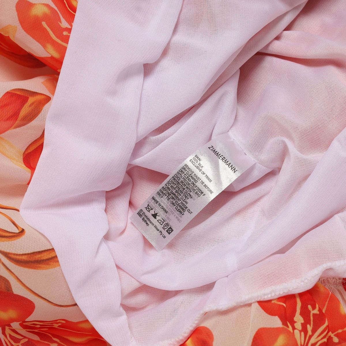 Zimmermann Zimmermann Silk Dress Denisse White Orange Flowers Printed Size XS / US 0-2 / IT 36-38 - 24 Thumbnail