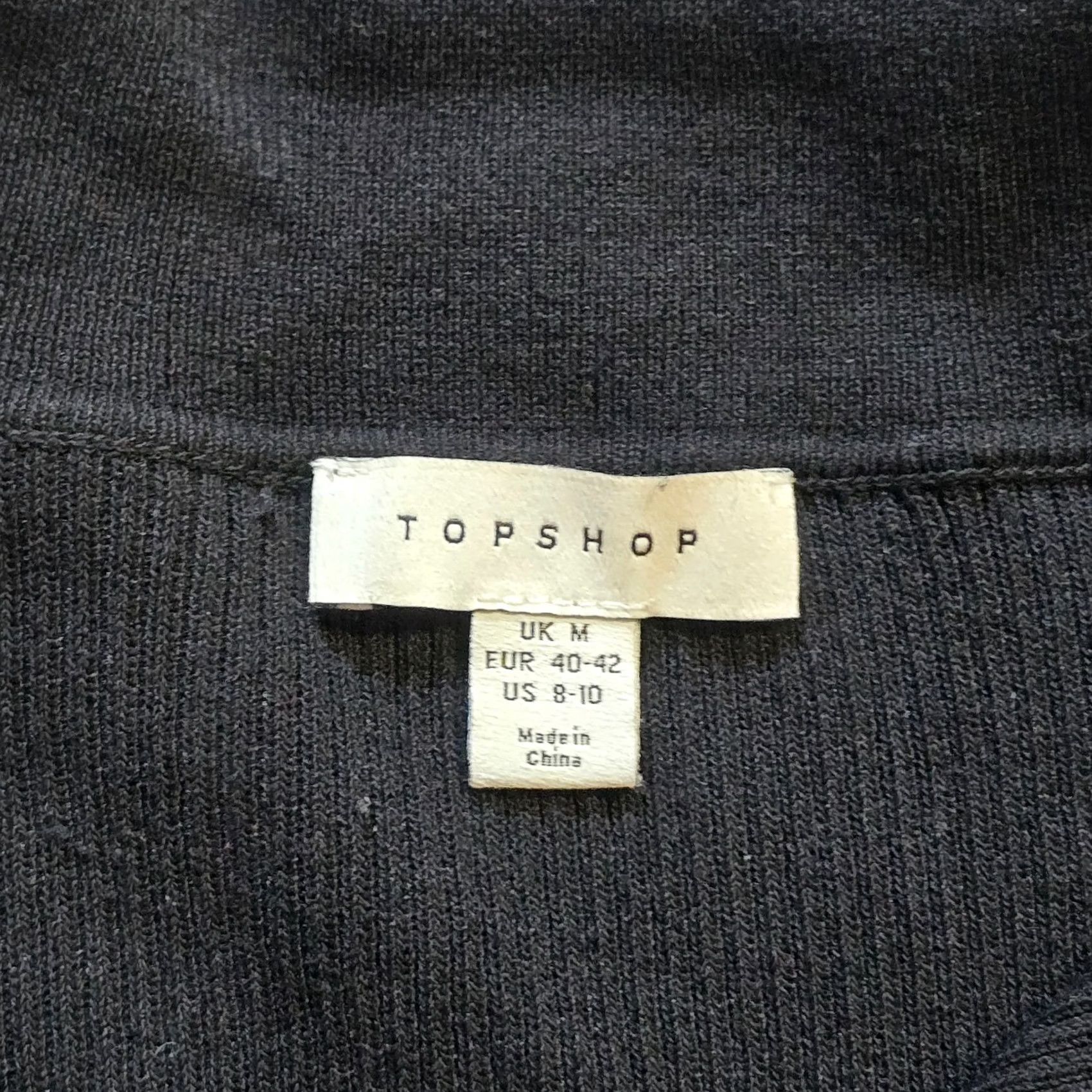 Topshop Topshop Sweater Cardigan Womens Size 10 Black Ribbed Knit Button Capsule Neutral Buttoned Cardigan Season Winter Spring Fall Regular Women Size L / US 10 / IT 46 - 3 Thumbnail