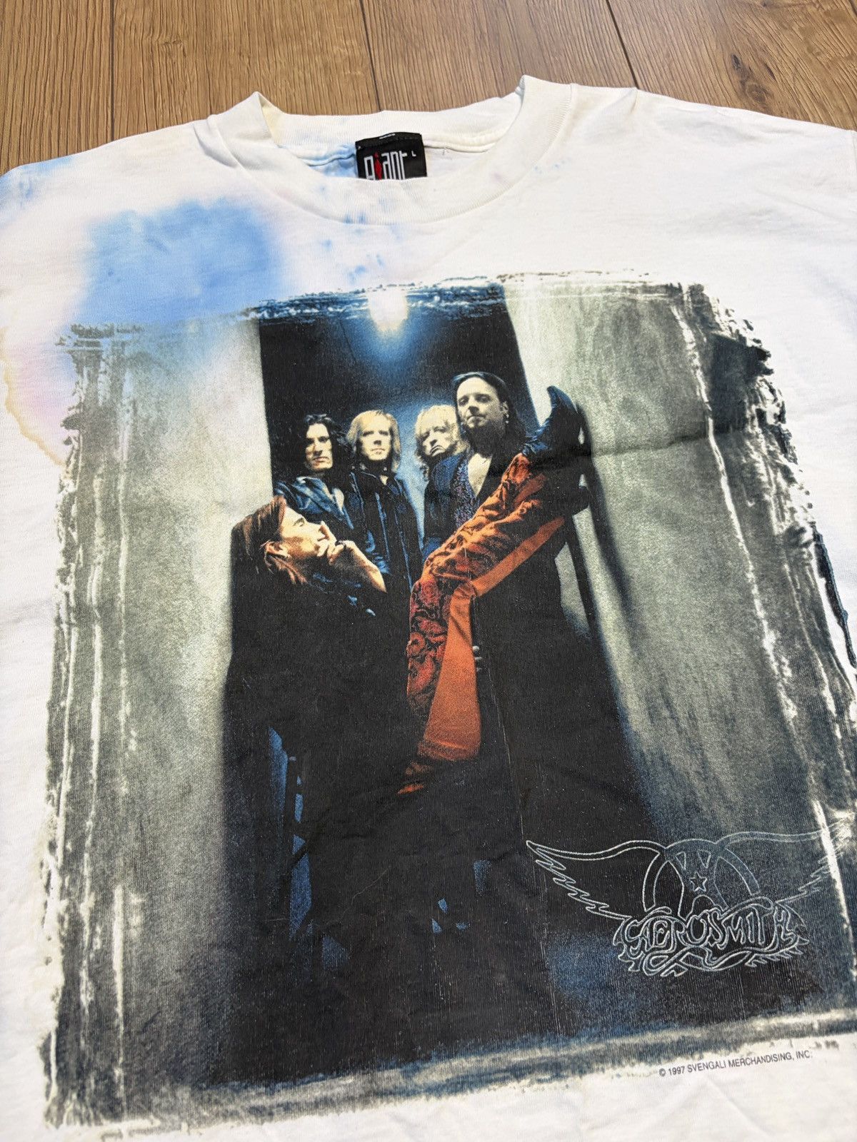 Aerosmith 1997 Aerosmith Nine Lives World Tour GIANT Vintage T-shirt Size US L / EU 52-54 / 3 - 6 Thumbnail