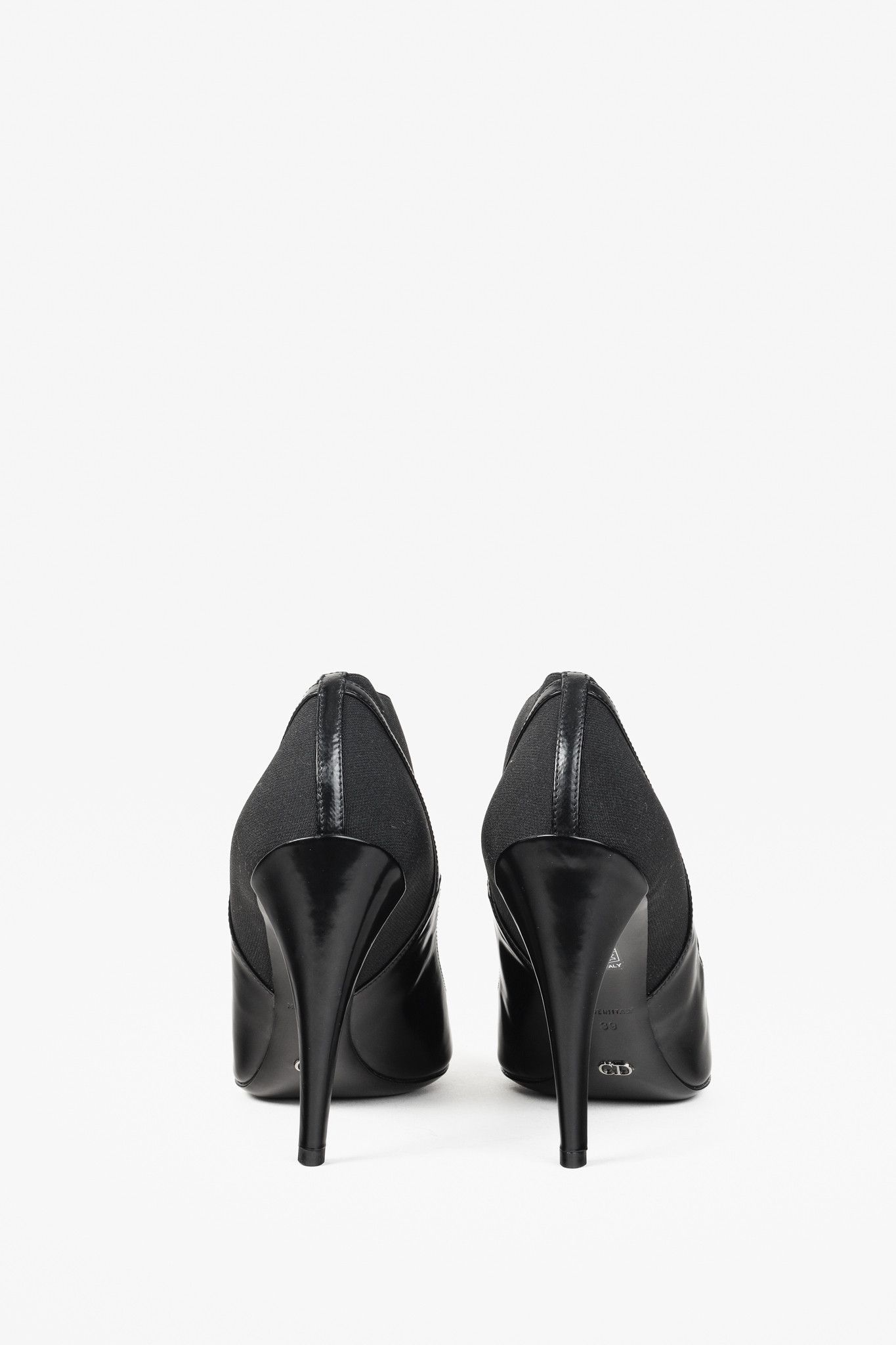 Dior Christian Dior Black Leather Elastic Pointed Toe Bootie Size US 8.5 / IT 38.5 - 3 Thumbnail