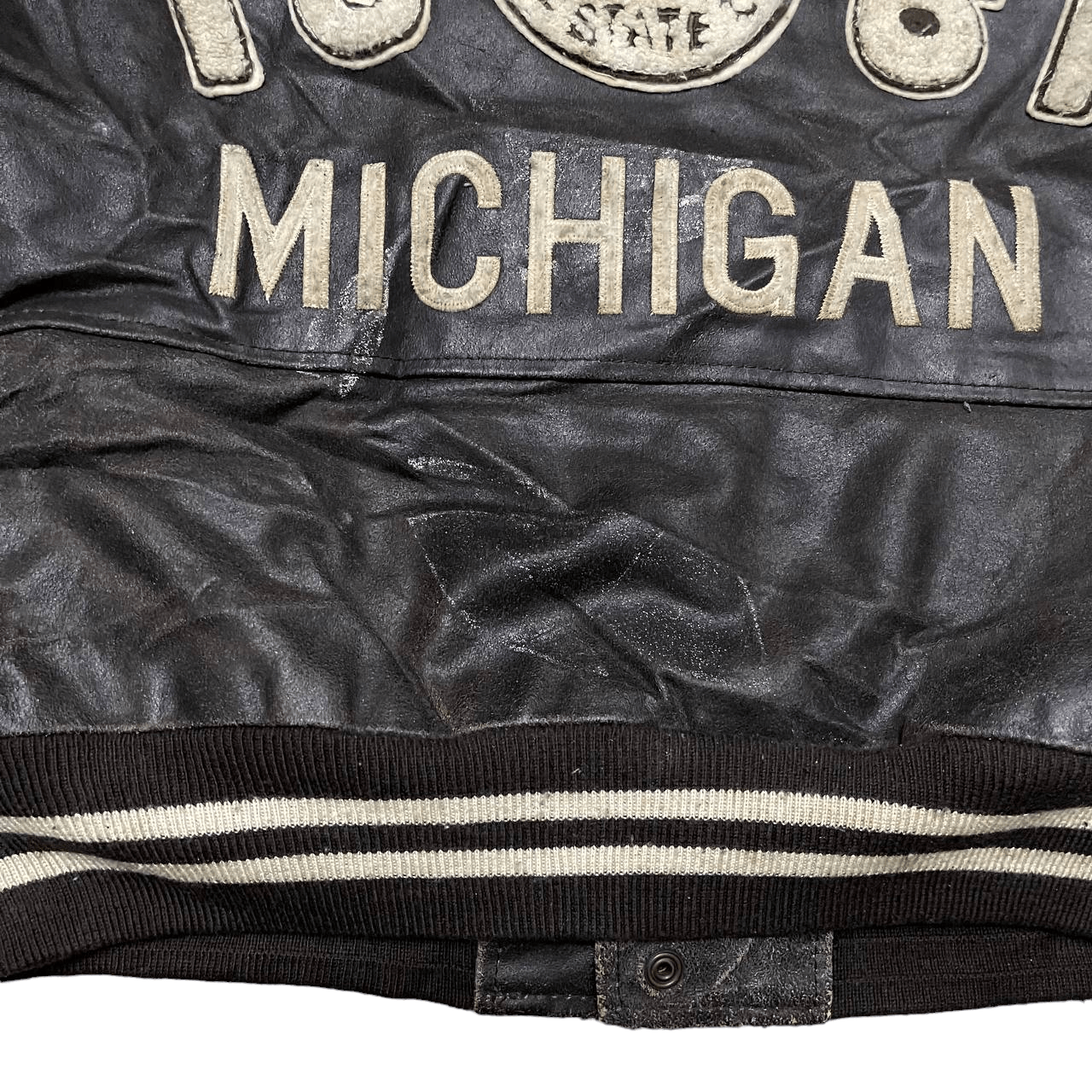 Leather Vintage 80s All State Champs Michigan Varsity Leather Jacket Size US M / EU 48-50 / 2 - 3 Thumbnail