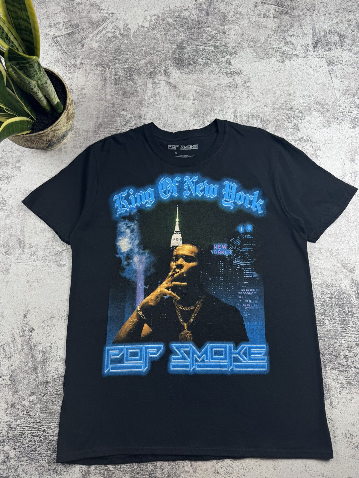 Vintage Pop Smoke Cotton Men’s New York Rock Tour Rap Merch Devil Hip Hop T Shirt Jersey Size US S / EU 44-46 / 1 - 4 Thumbnail
