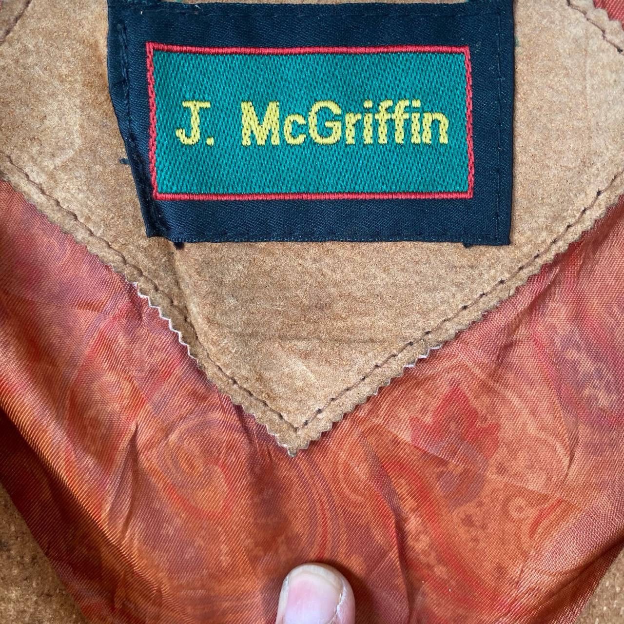 Genuine Leather × Vintage J.McGriffin Zipper Genuine Leather Jacket Size US XL / EU 56 / 4 - 6 Thumbnail