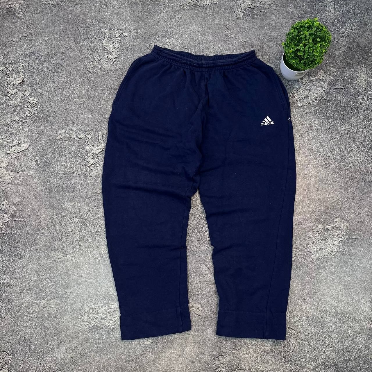 Adidas Vintage 90s Adidas Fleece Baggy Sweatpants Jogger Mens Sz L Size US 33 - 1 Thumbnail