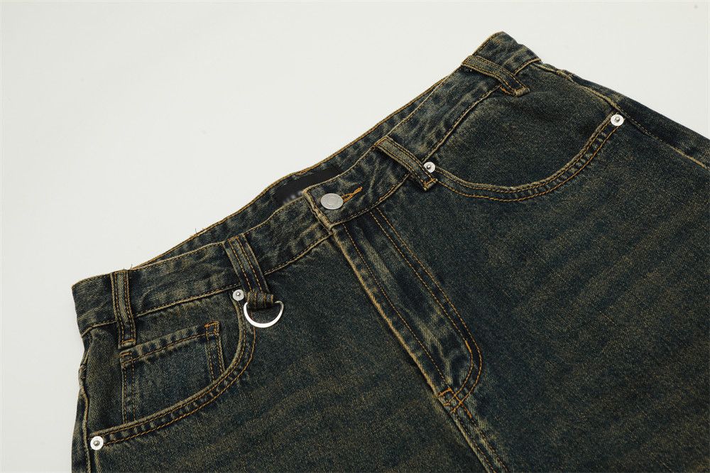 Japanese Brand × Jean Men's loose punk casual all-match distressed washed jeans Size US 32 / EU 48 - 4 Thumbnail