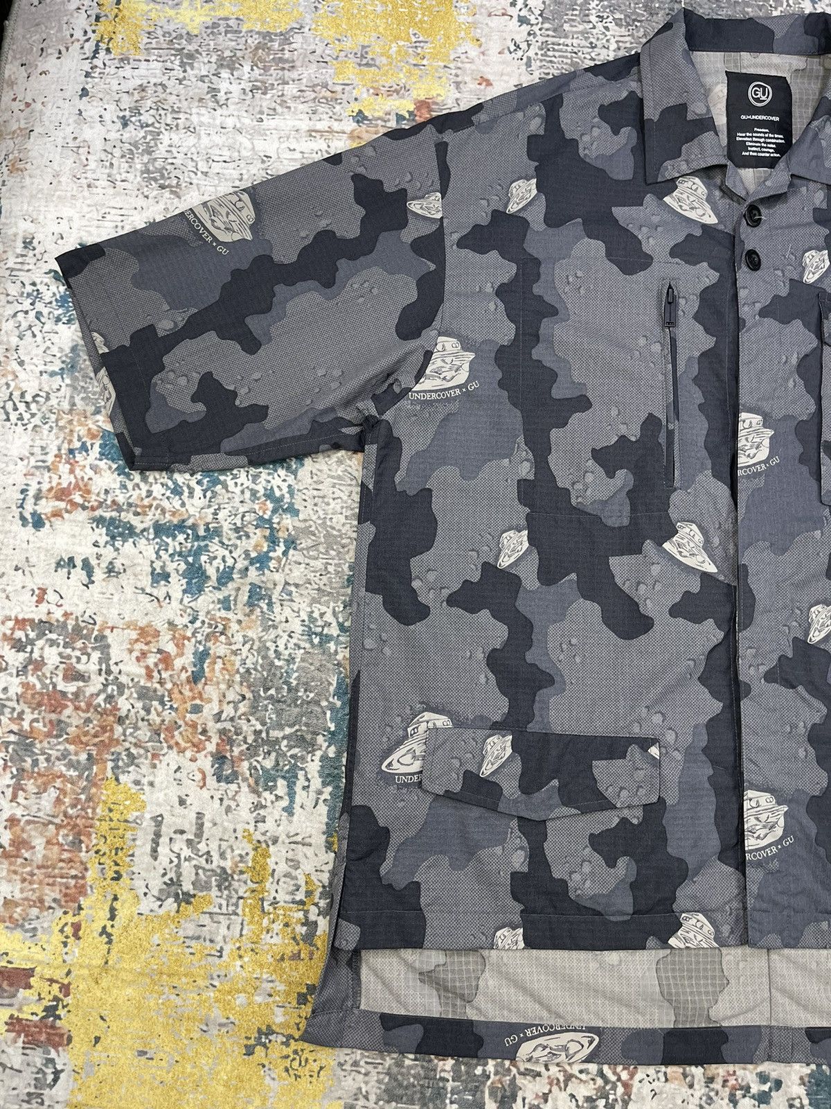 GU × Undercover GU x Undercover Oversized Ripstop Fatigue Overshirt Size US L / EU 52-54 / 3 - 4 Thumbnail