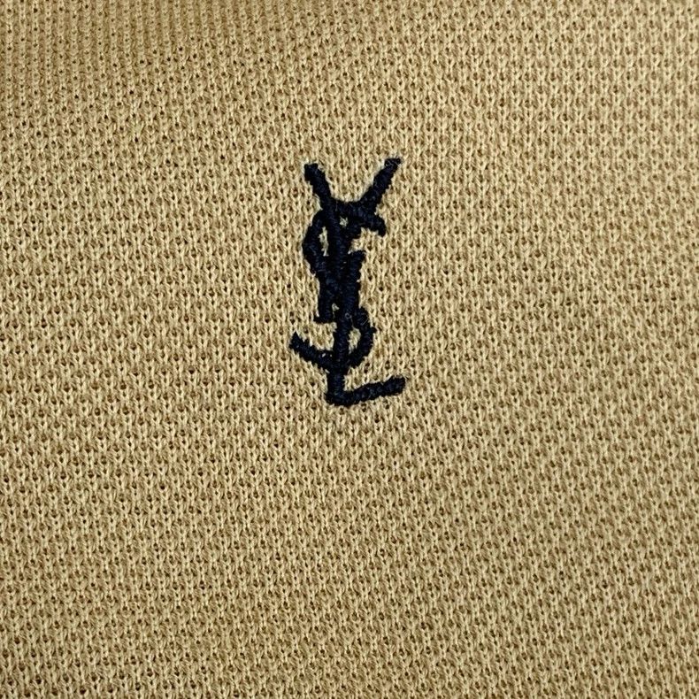 Saint Laurent Cotton short sleeve Polo shirt with embroider