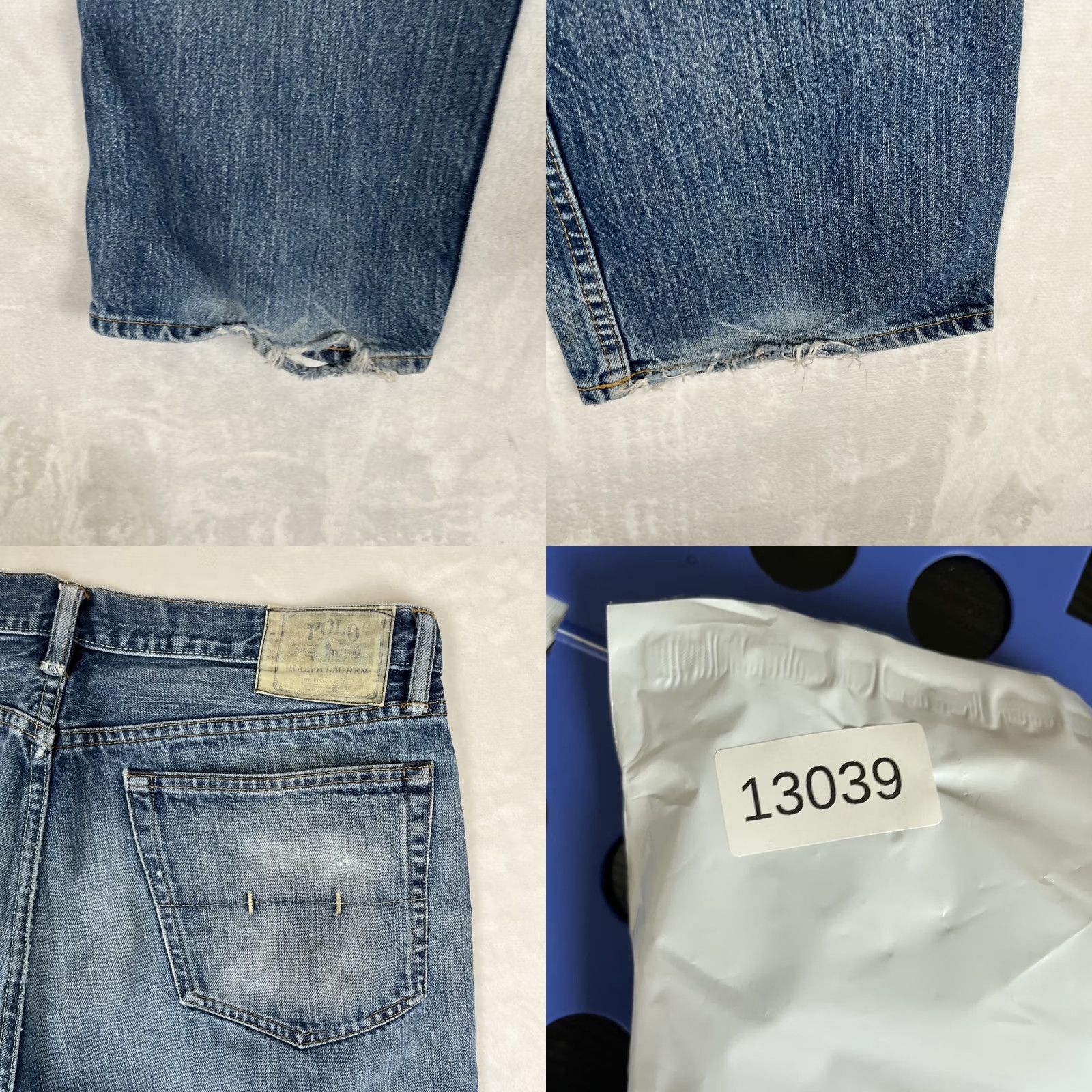 Polo Ralph Lauren VINTAGE Polo Ralph Lauren Jeans Denim 35x32 Blue 5-Pocket Straight Relaxed USA 90s Retro Size US S / EU 44-46 / 1 - 9 Thumbnail