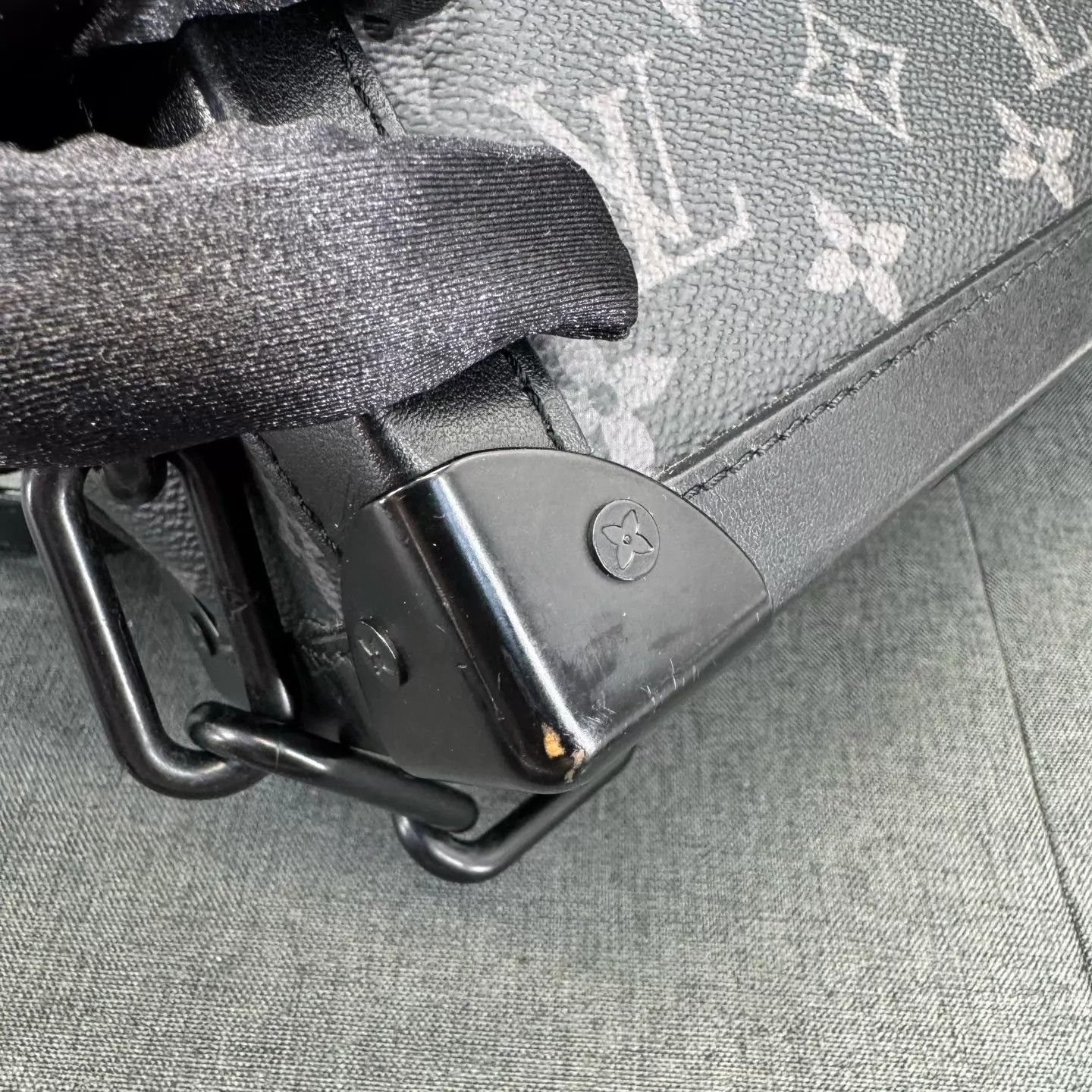 Louis Vuitton LV SOFT TRUNK Black Box Bag Worn Bottom Hardware Size ONE SIZE - 8 Thumbnail