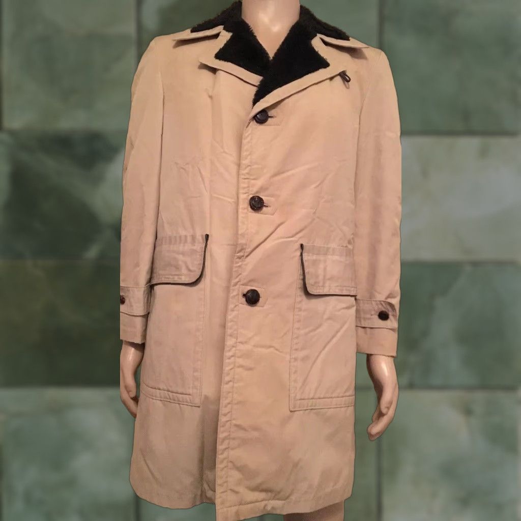 McGregor VINTAGE McGregor Faux Fur Lined Trench Coat Jacket Men’s Size 38 Made in USA Size US XXS / EU 40 - 1 Thumbnail