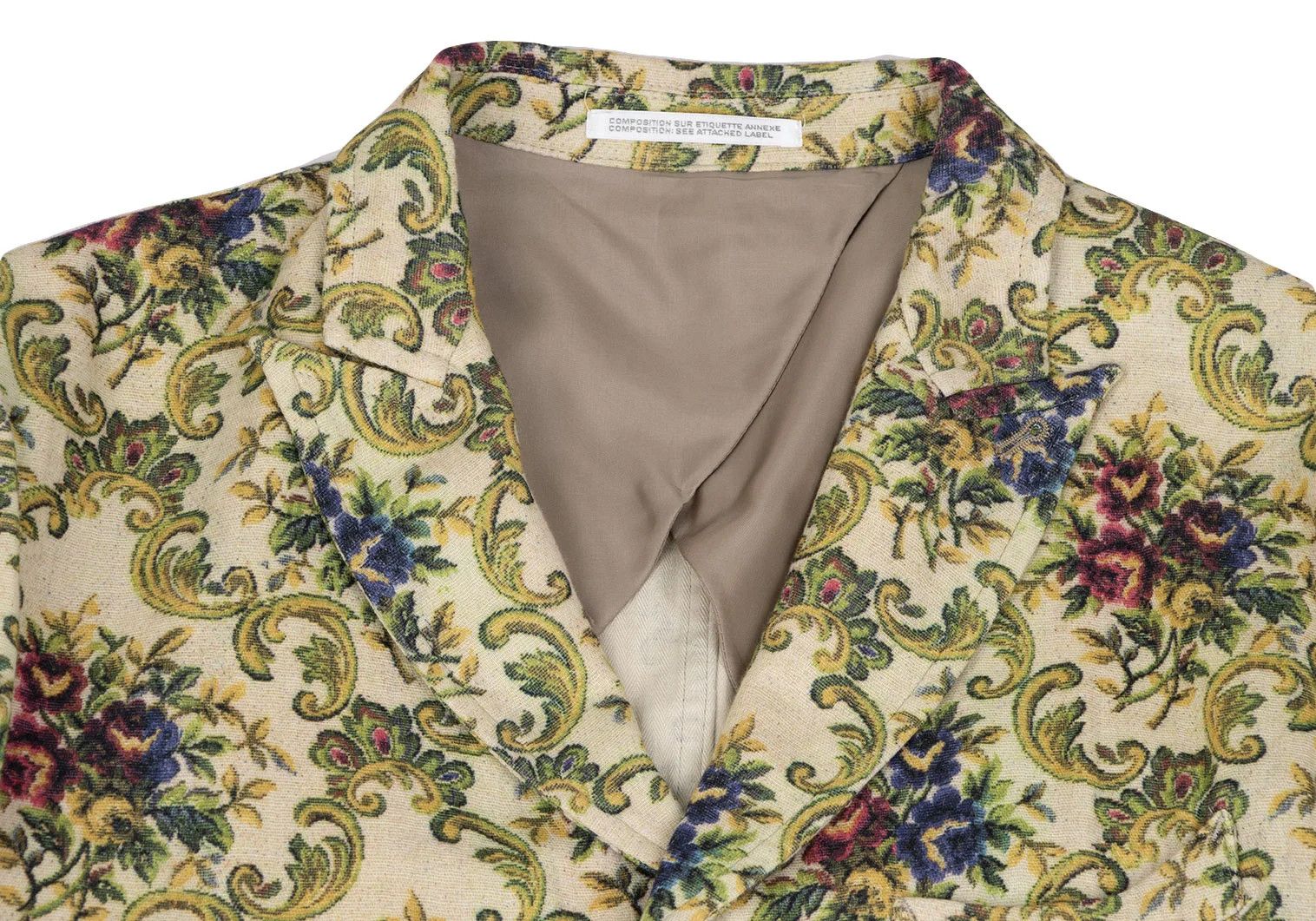 Yohji Yamamoto Cotton Floral Print Long Jacket