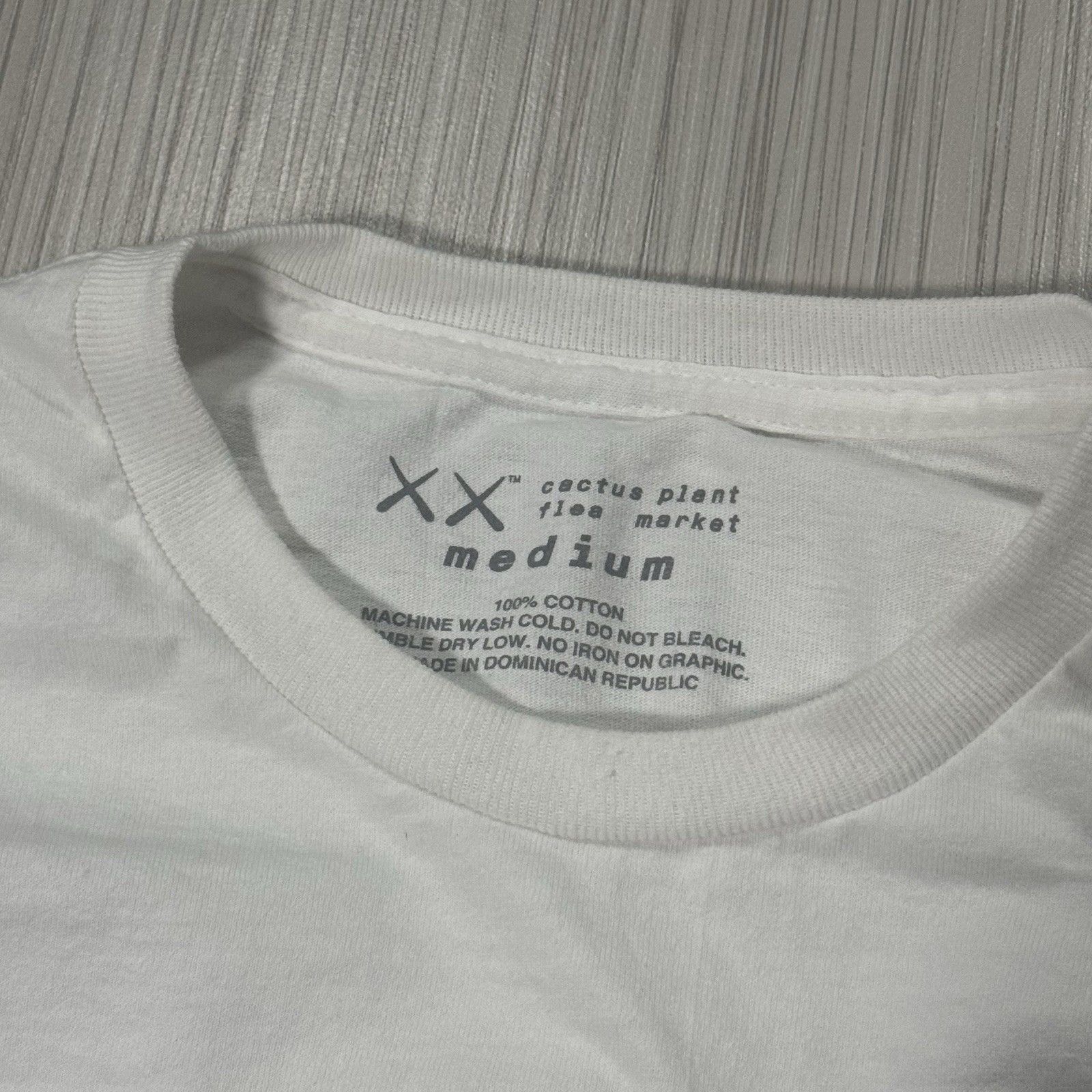 Cactus Plant Flea Market × Kaws Mens Cactus Plant Flea Market X Kaws White T Shirt Medium Size US M / EU 48-50 / 2 - 2 Thumbnail