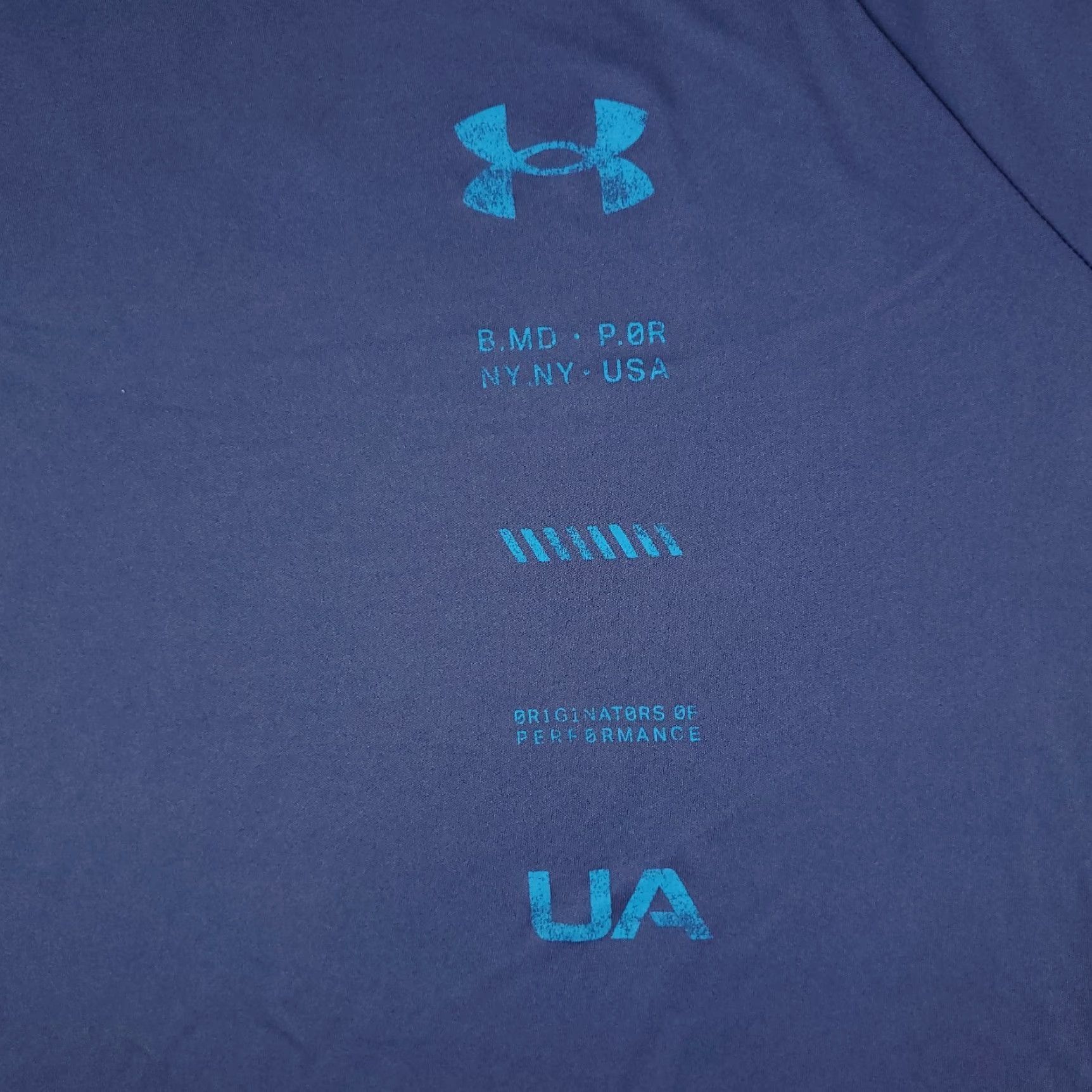 Under Armour Under Armour T Shirt Mens XL Blue HeatGear Active Work Out Regular Adult Short Sleeve Crew Neck Logo Airflow Breathable Sports Size US XL / EU 56 / 4 - 3 Thumbnail