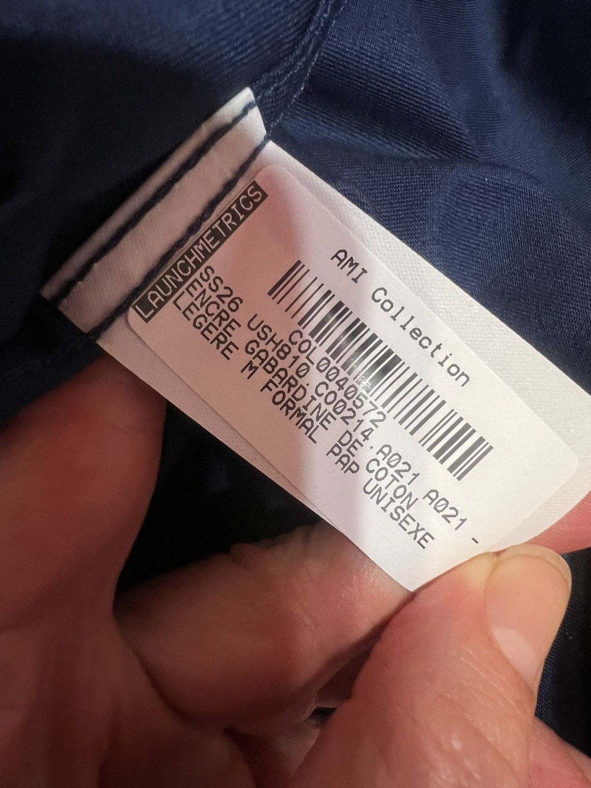 AMI Ami Oversized Cotton Shirt Dark Navy Pocket Unisex Size M Size US M / EU 48-50 / 2 - 20 Thumbnail