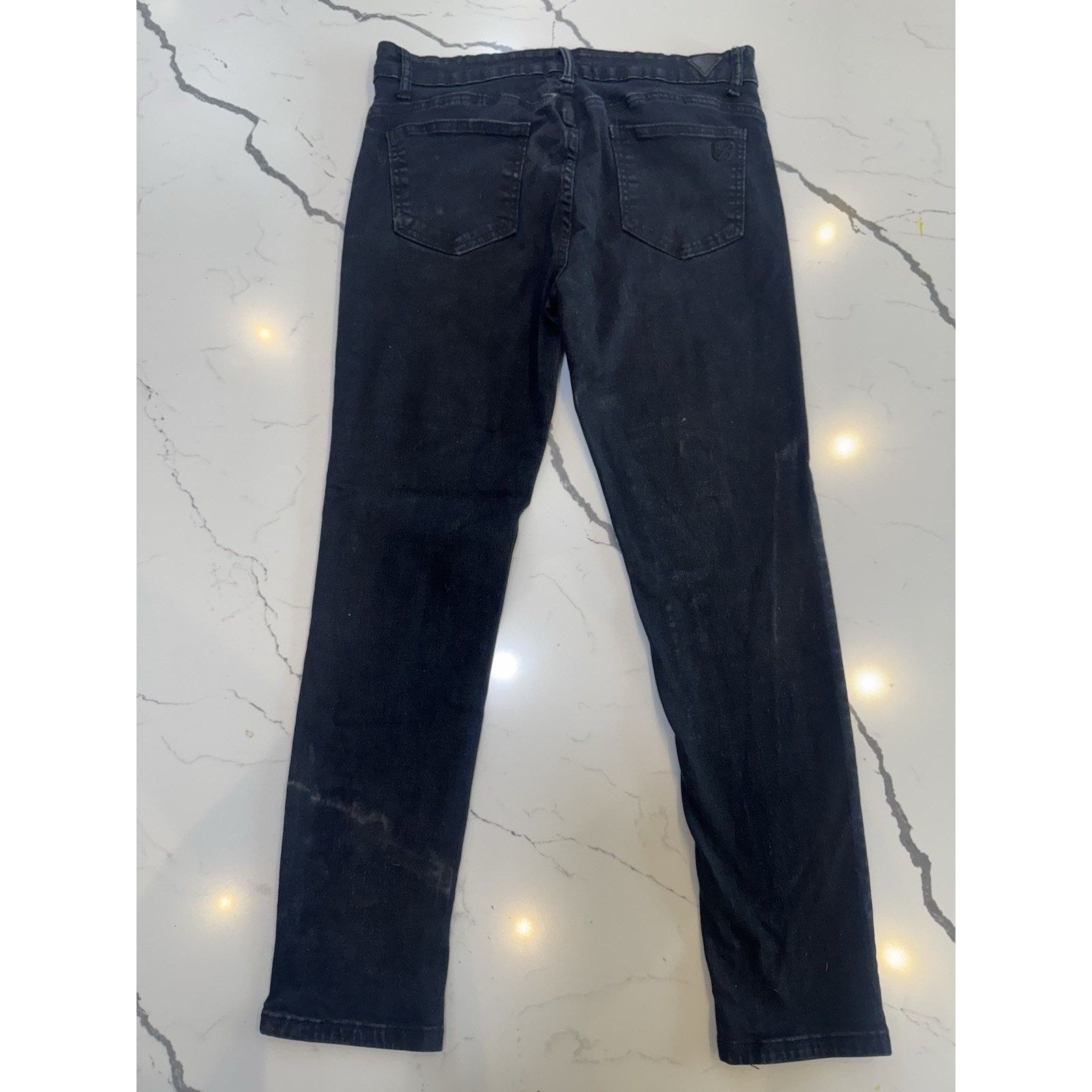 Other Red Button Black Skinny Jeans Women Juniors Size 11/30 Denim Size 32" / US 10 / IT 46 - 2 Thumbnail