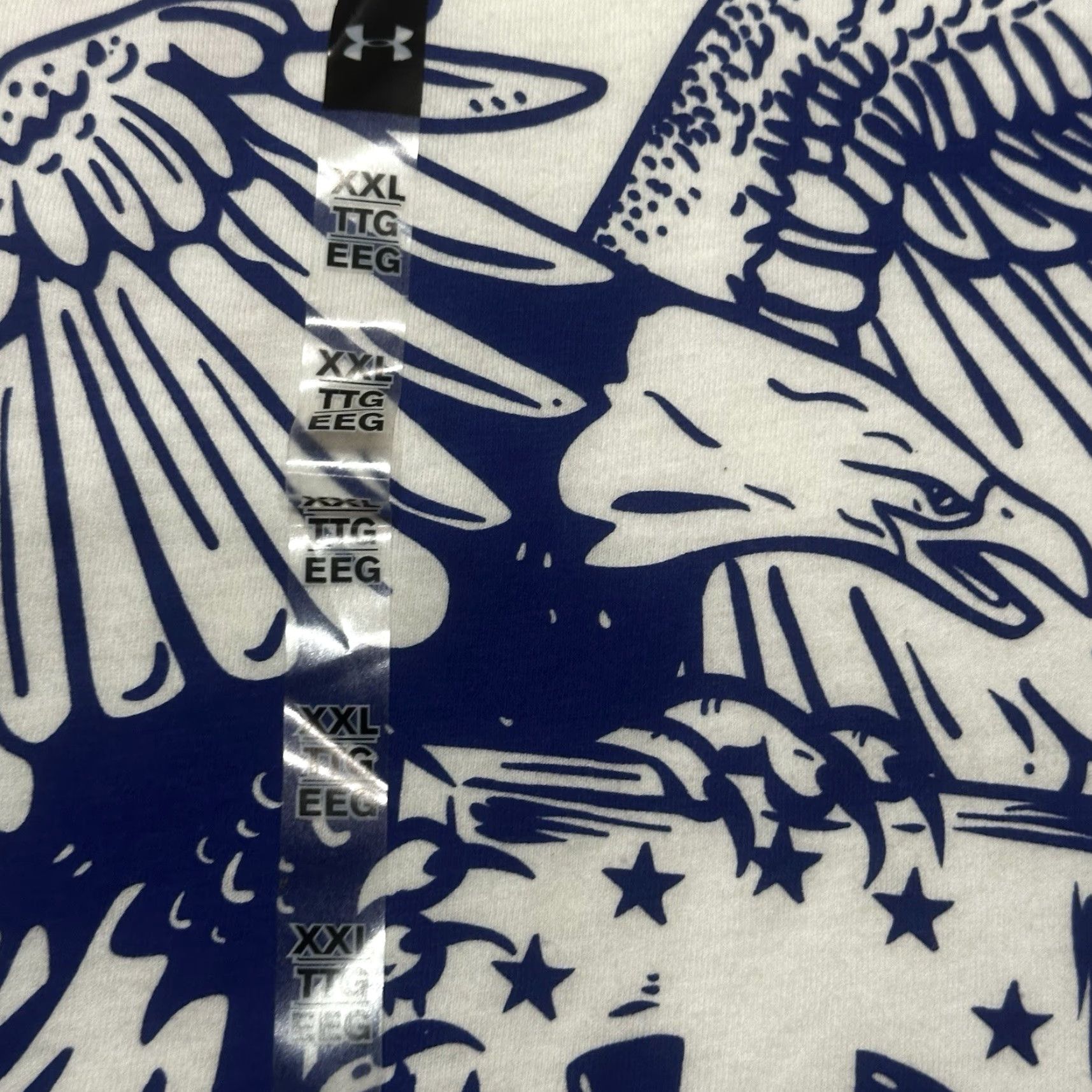 Under Armour Under Armour Shirt Mens 2XL XXL Freedom Eagle White Size US XXL / EU 58 / 5 - 4 Thumbnail