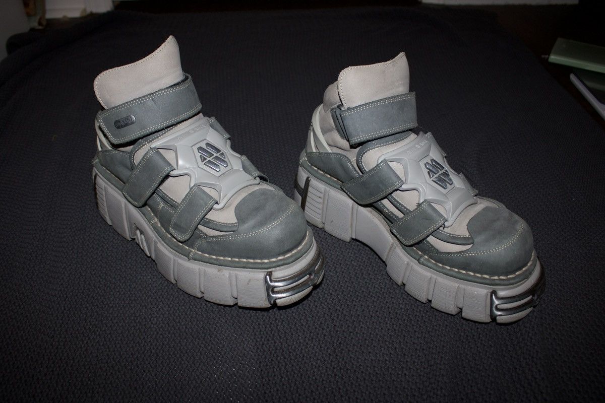 New Rock Gray/Green New Rock Platform Ankle Boots Size US 9.5 / EU 42-43 - 2 Thumbnail