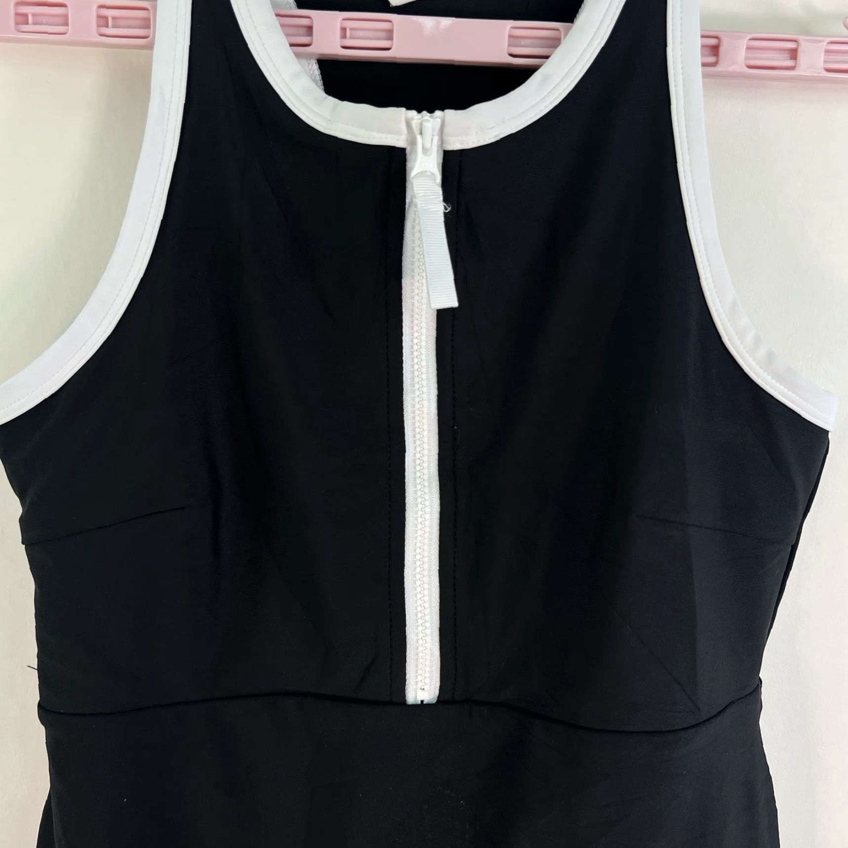 Vintage Sage Ladies Active 1/2 Zip Tennis Dress with Shorts Black S Collective Athletic Zip 1/2 Size 28" / US 6 / IT 42 - 2 Thumbnail