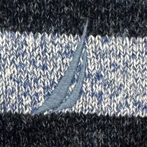 Nautica Nautica Crewneck Sweater Mens Medium Blue Striped 100% Cotton Pullover Knit Chest 44 Length 27 NEW Size US M / EU 48-50 / 2 - 7 Thumbnail