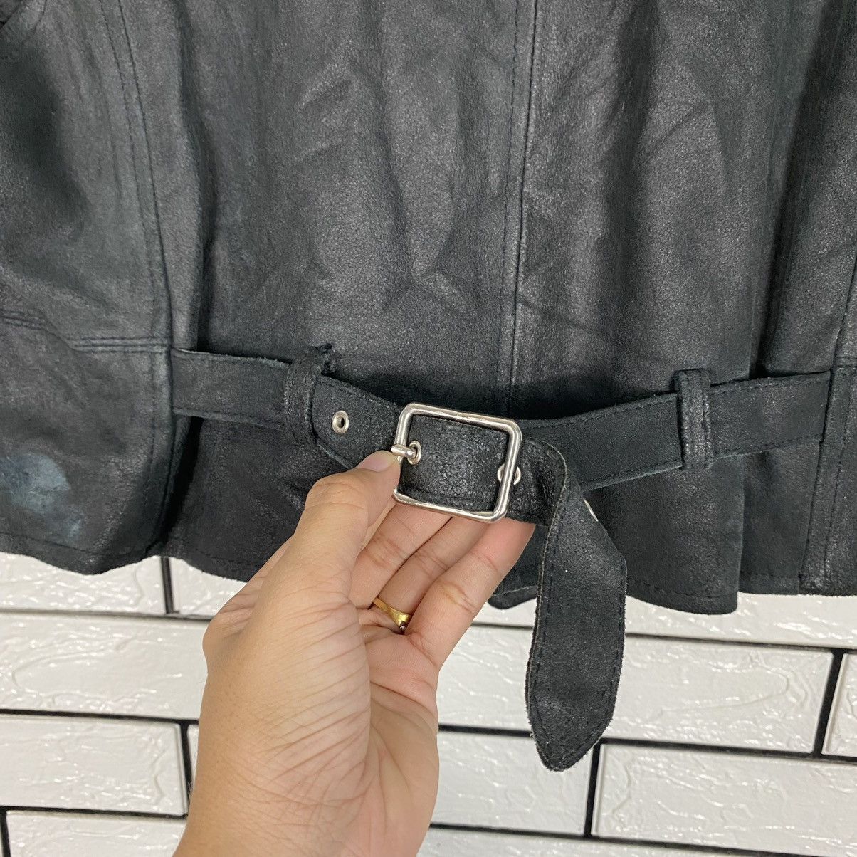 Japanese Brand 🔥VINTAGE VEST LEATHER BIKER MONSIUER NICOLE ISSEY MIYAKE Size US M / EU 48-50 / 2 - 11 Thumbnail