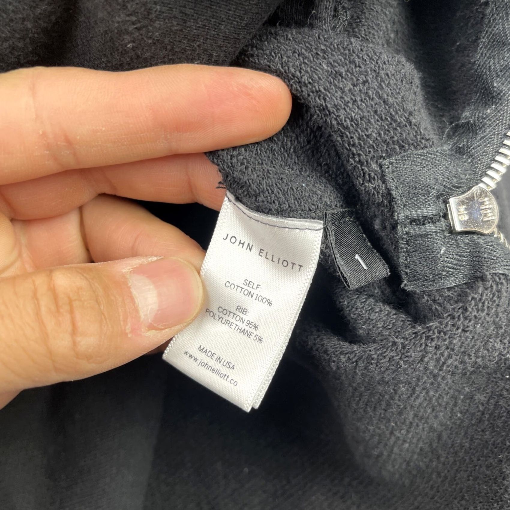 John Elliott John Elliott Hoodie Mens Small Black Side Zippers Sweatshirt Made In USA Size US S / EU 44-46 / 1 - 5 Thumbnail