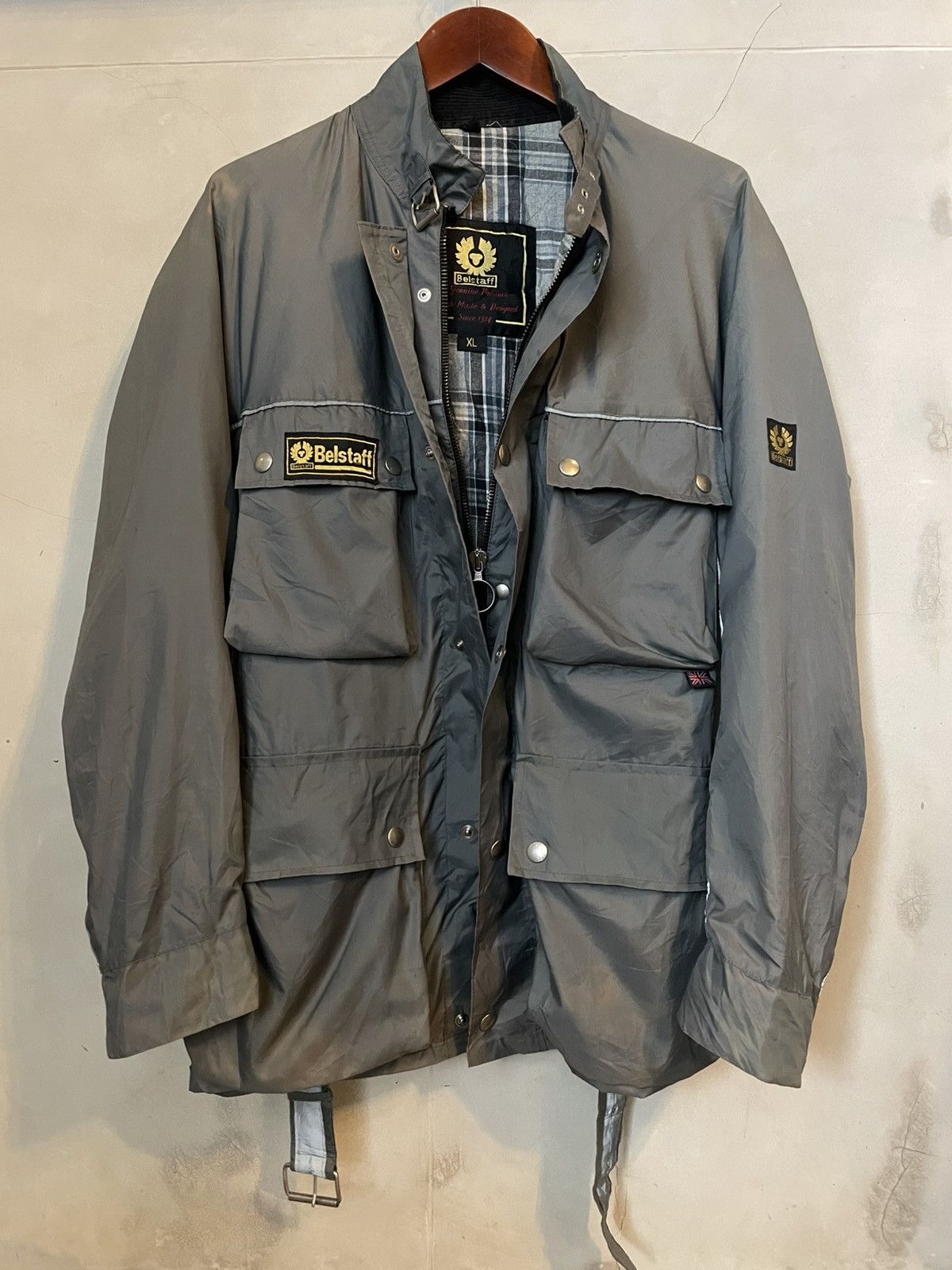 Vintage BELSTAFF Full Zip Band Neck Belted Pockets Lightweight XL Size US XL / EU 56 / 4 - 2 Thumbnail