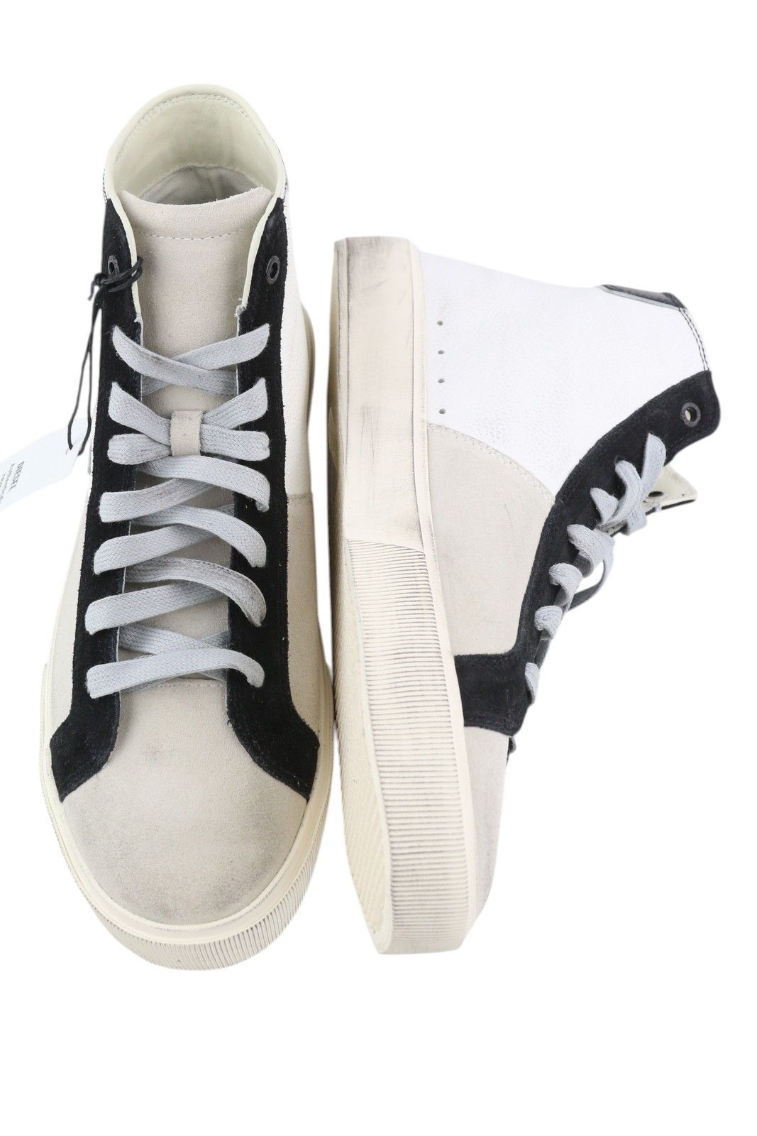 Diesel S-MYDORI ML EU44.5 White Leather High Top 41092 Size US 11.5 / EU 44-45 - 6 Thumbnail