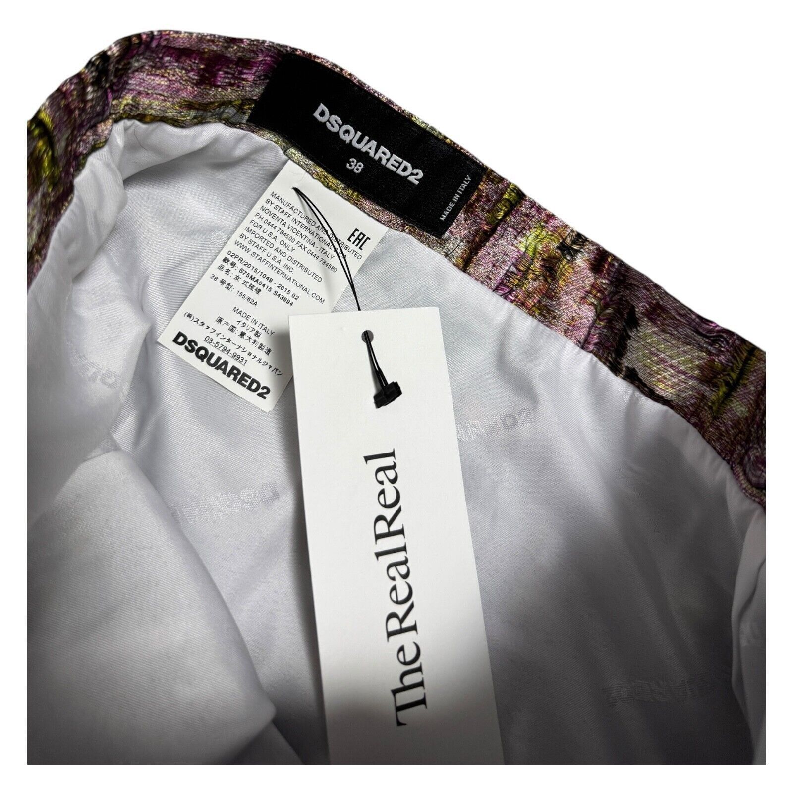 Dsquared2 DSQUARED 2 (NWT) Luxury Designer SILK Mini Skirt Size 2 Size 26" / US 2 / IT 38 - 4 Thumbnail