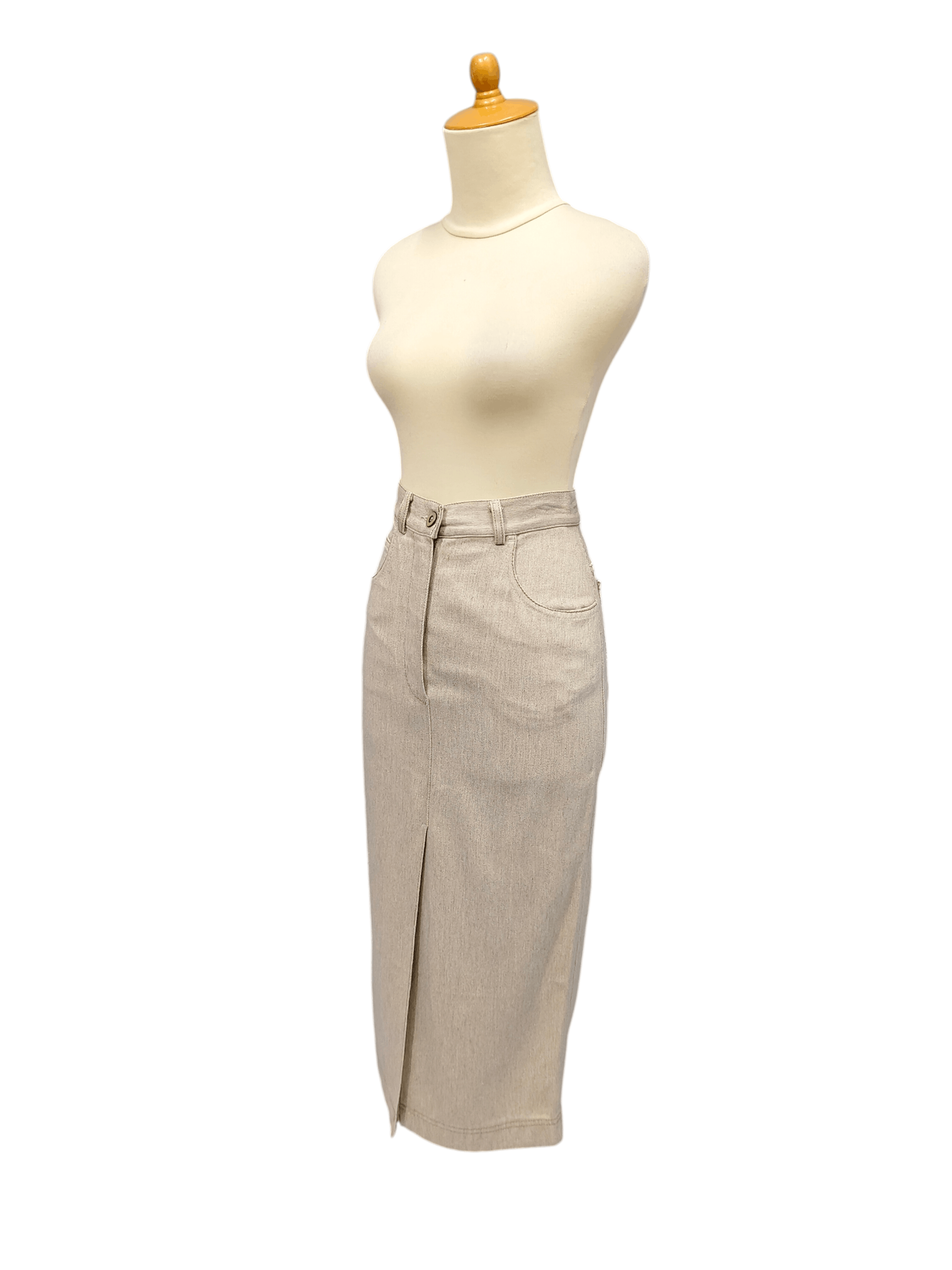 Armani 80s Armani Jeans🔥Clean Minimal Silhouette Denim Skirt Size 28" / US 6 / IT 42 - 2 Thumbnail