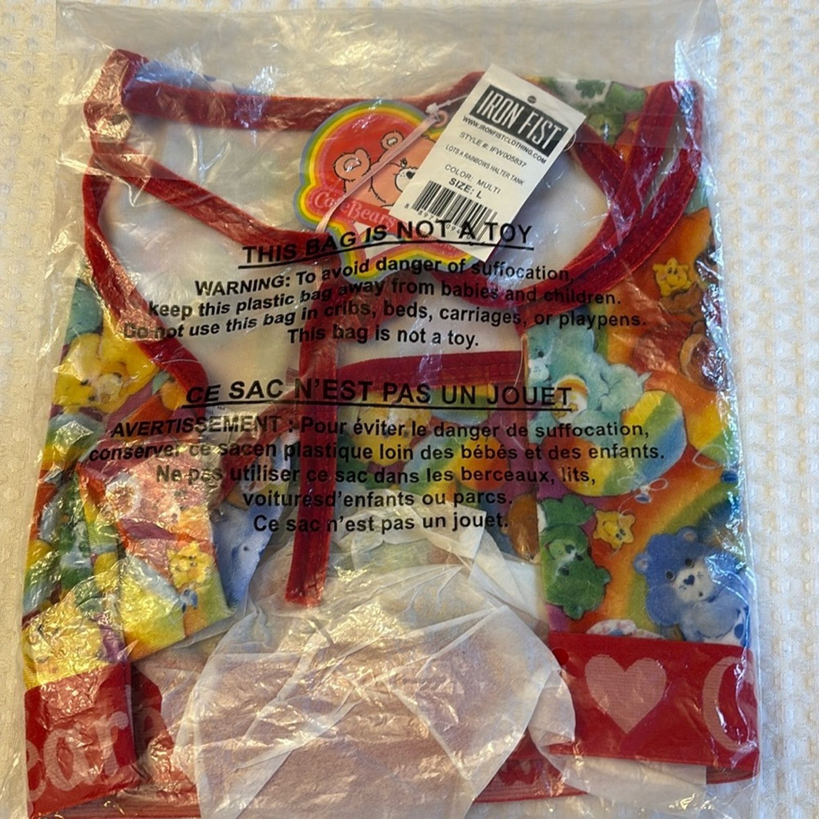 Iron Fist Iron Fist Care Bears Lots A Rainbows Velvet Halter Tank Crop Size L / US 10 / IT 46 - 7 Thumbnail