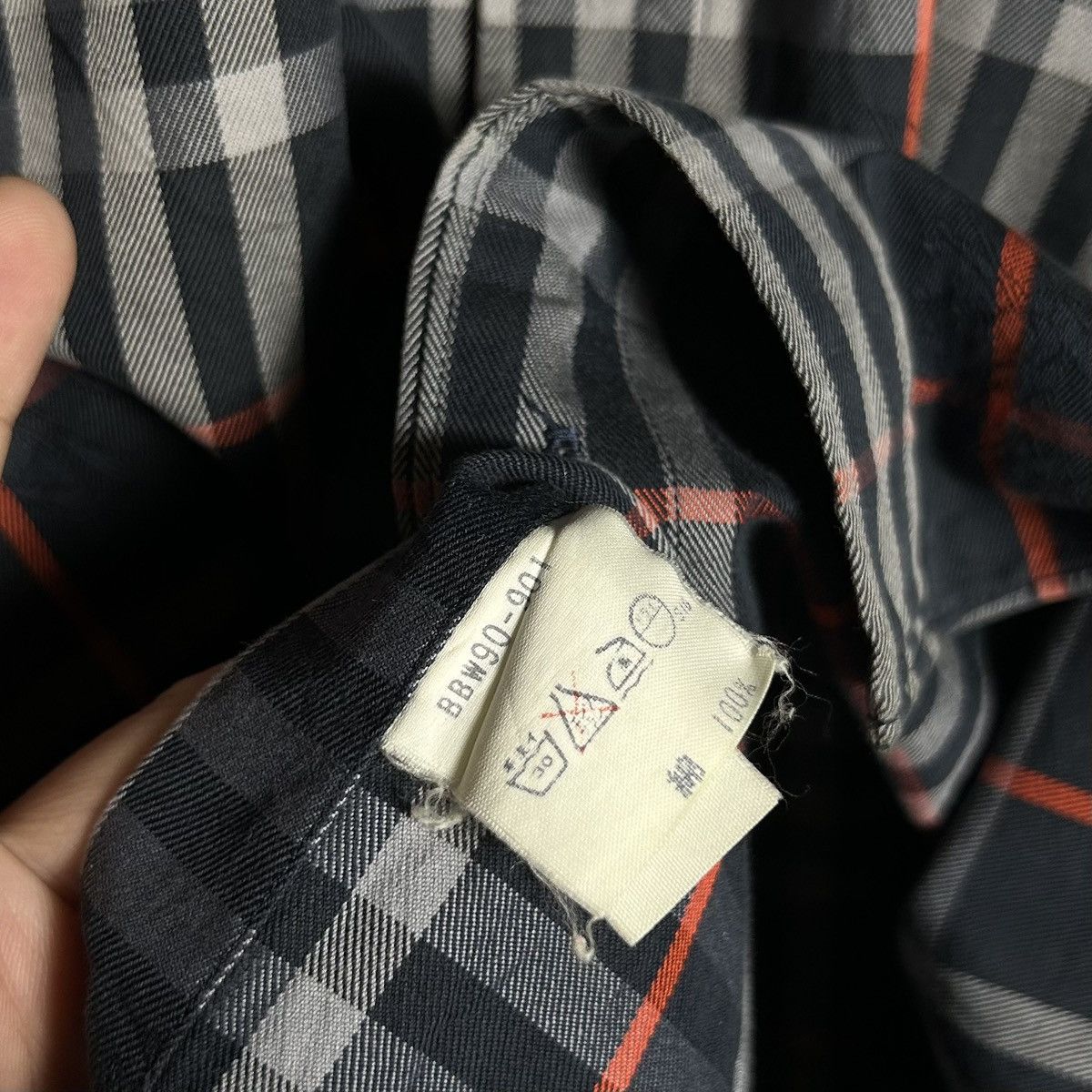 Burberry × Vintage Vintage Burberrys Black Label Nova Check Logo Monogram Shirt Size US M / EU 48-50 / 2 - 8 Thumbnail