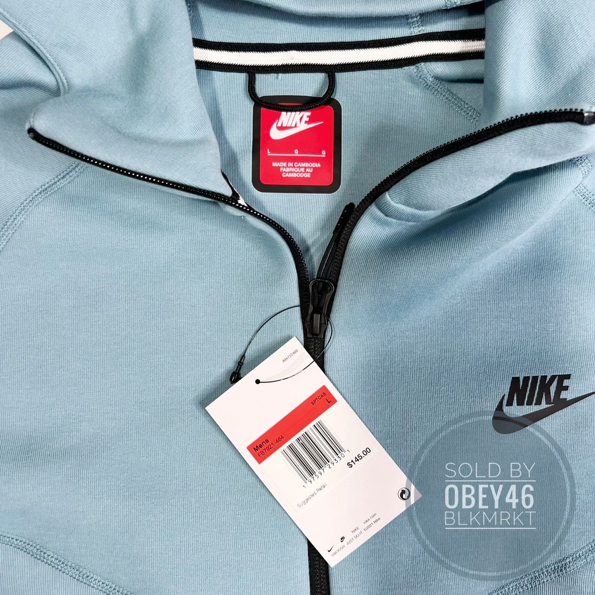 Nike Nike Tech Fleece Windrunner Full Zip Hoodie Aqua Blue Size US L / EU 52-54 / 3 - 2 Thumbnail