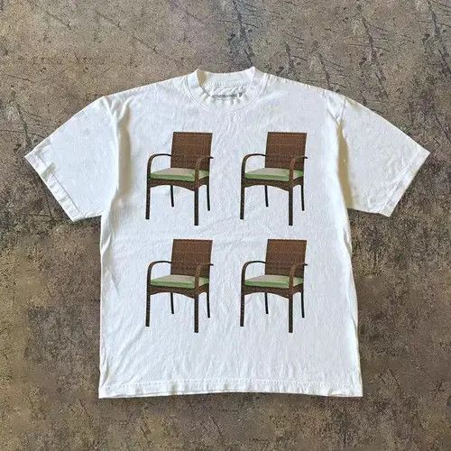 Japanese Brand × Vintage White washed retro chair print t-shirt Size US M / EU 48-50 / 2 - 1 Thumbnail