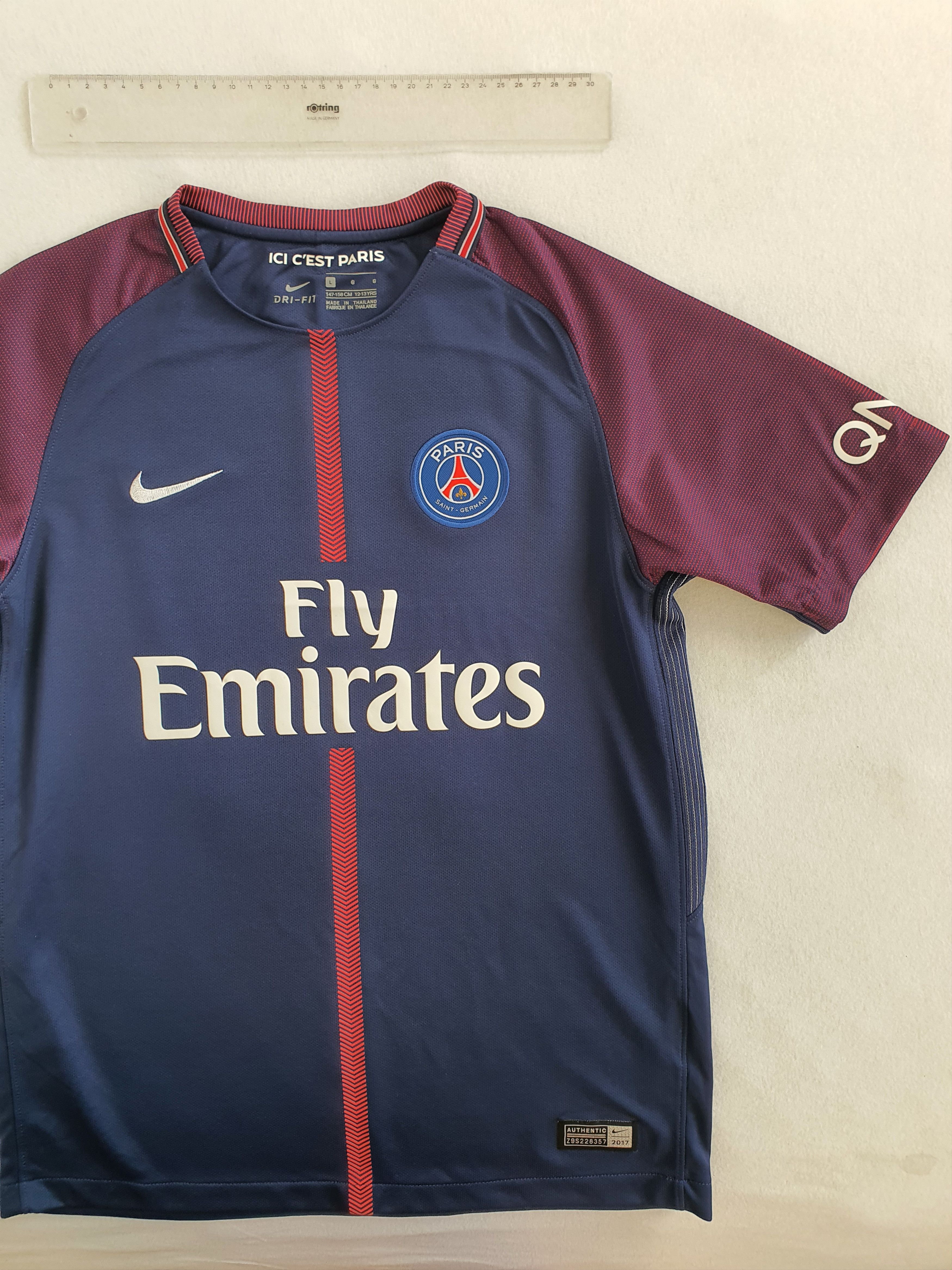 Nike 2017-2018 PSG Blank Home Shirt (Neymar, Mbappé) - Kid's L Size US XS / EU 42 / 0 - 3 Thumbnail