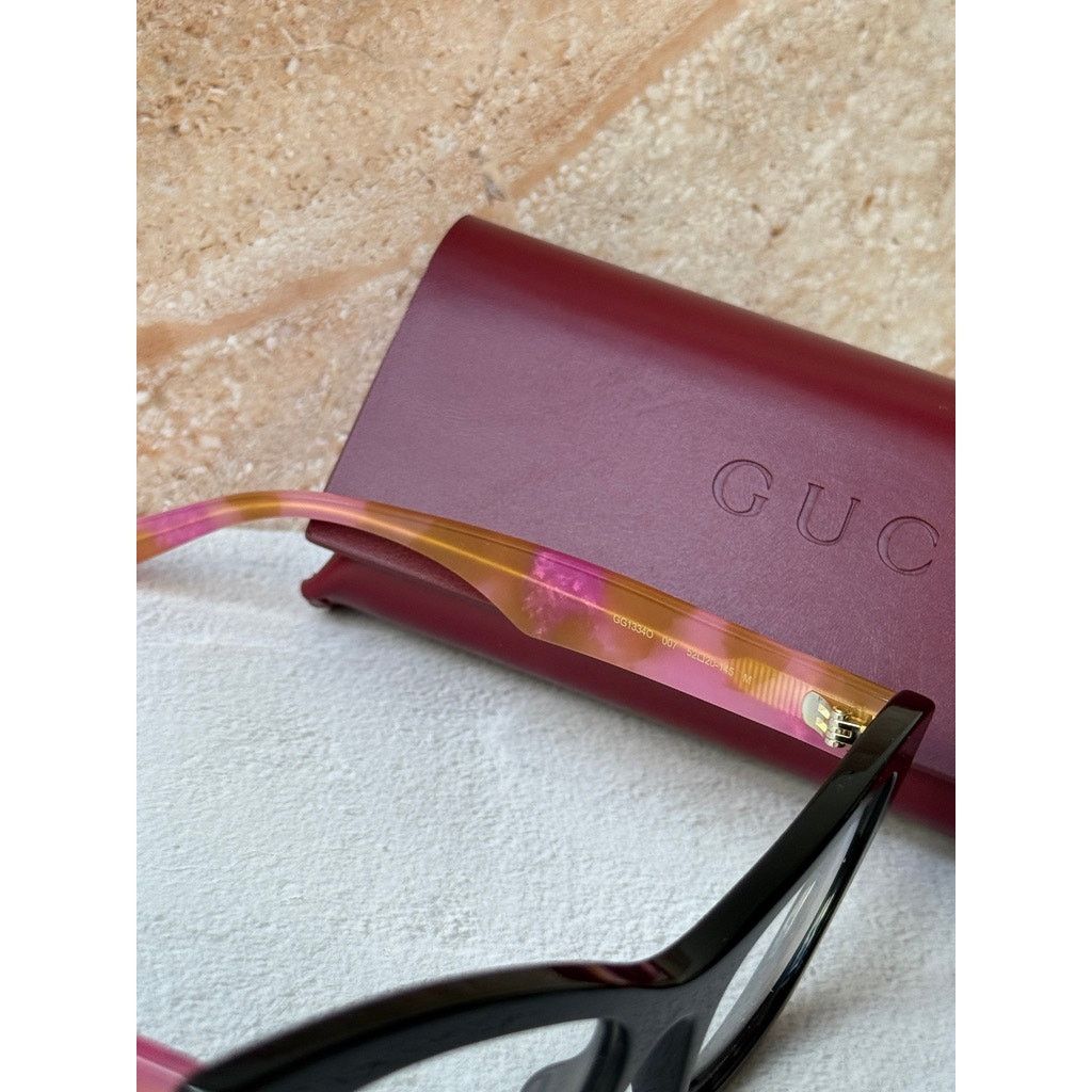Gucci NEW Gucci GG1334O Black Pink Cat Eye Eyeglasses Frames Size ONE SIZE - 6 Thumbnail
