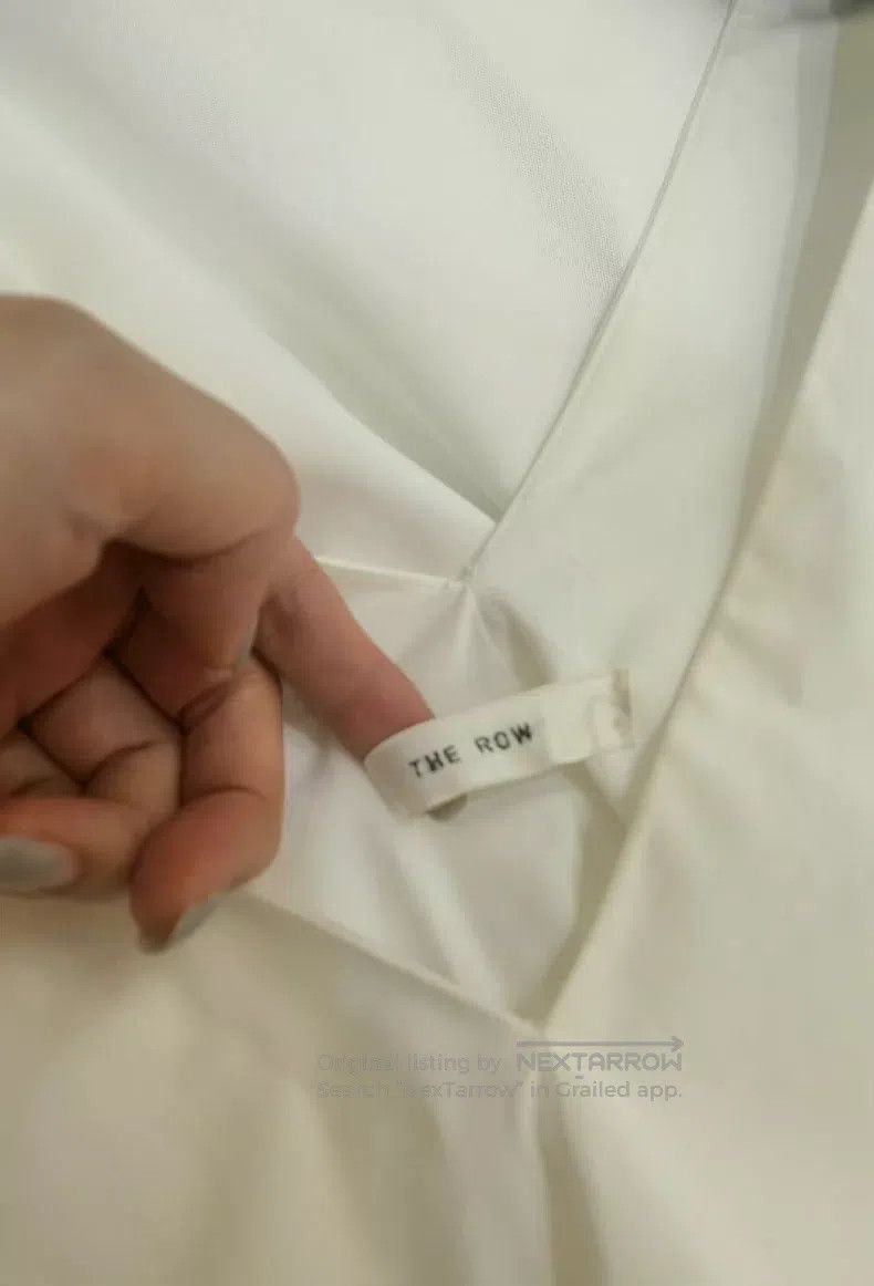 The Row The row White V-neck dress Size XS / US 0-2 / IT 36-38 - 2 Thumbnail