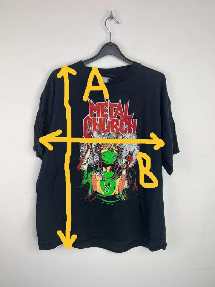 Vintage VINTAGE Metal Church "Fake Healer" T-Shirt 1989 size XXL Size US XXL / EU 58 / 5 - 6 Thumbnail
