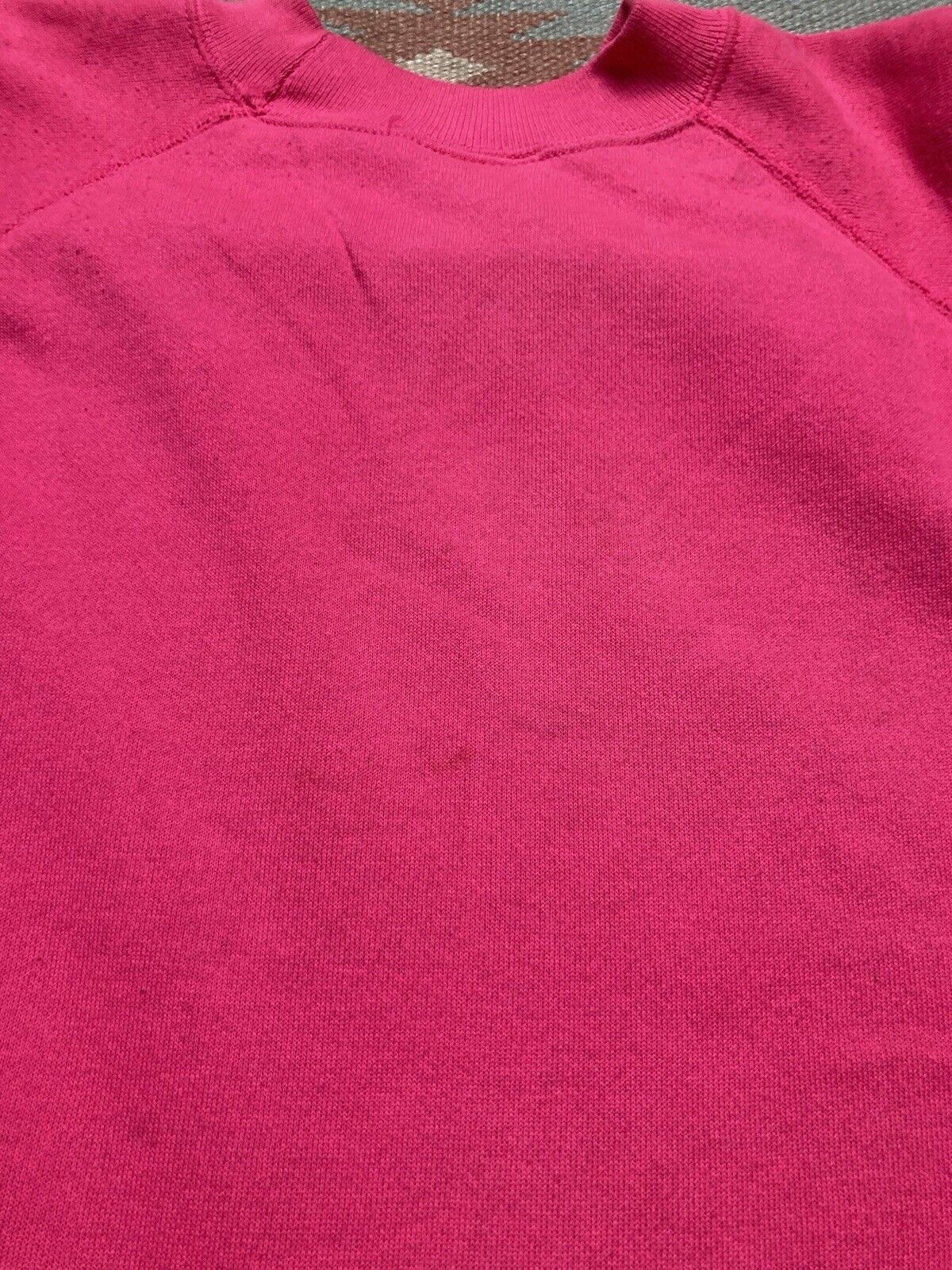Hanes × Vintage VTG Hanes Pannill sweatshirt raglan blank plain brigh pink L Size L / US 10 / IT 46 - 8 Thumbnail