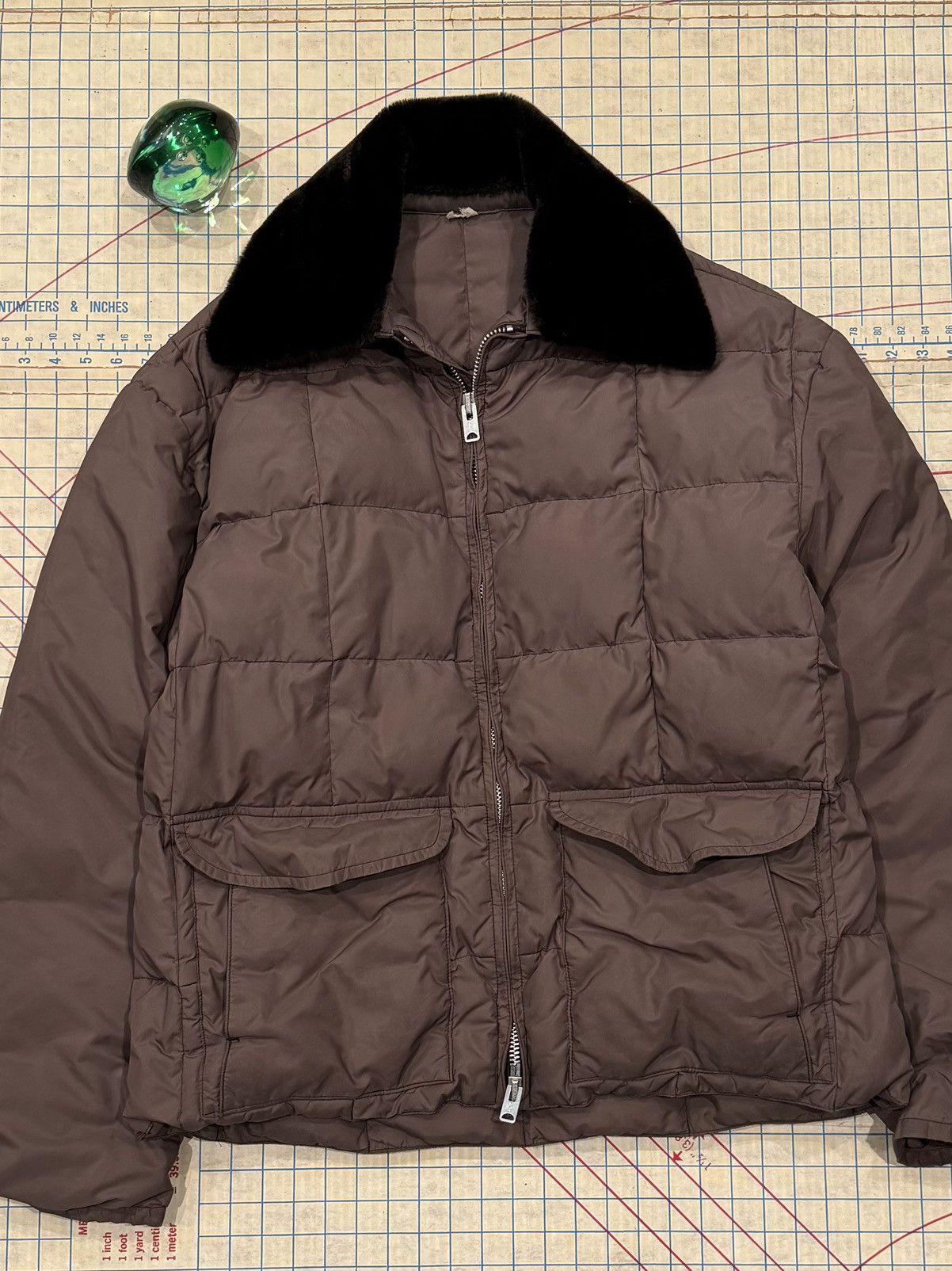 Vintage Vintage Brown Down Puffer Jacker With Brown Collar Fits XL Size US XL / EU 56 / 4 - 2 Thumbnail