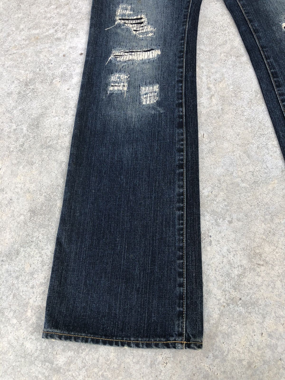 Who Decides War Japanese Purple&Yellow Flared Jeans Distressed Jeans Size US 32 / EU 48 - 6 Thumbnail