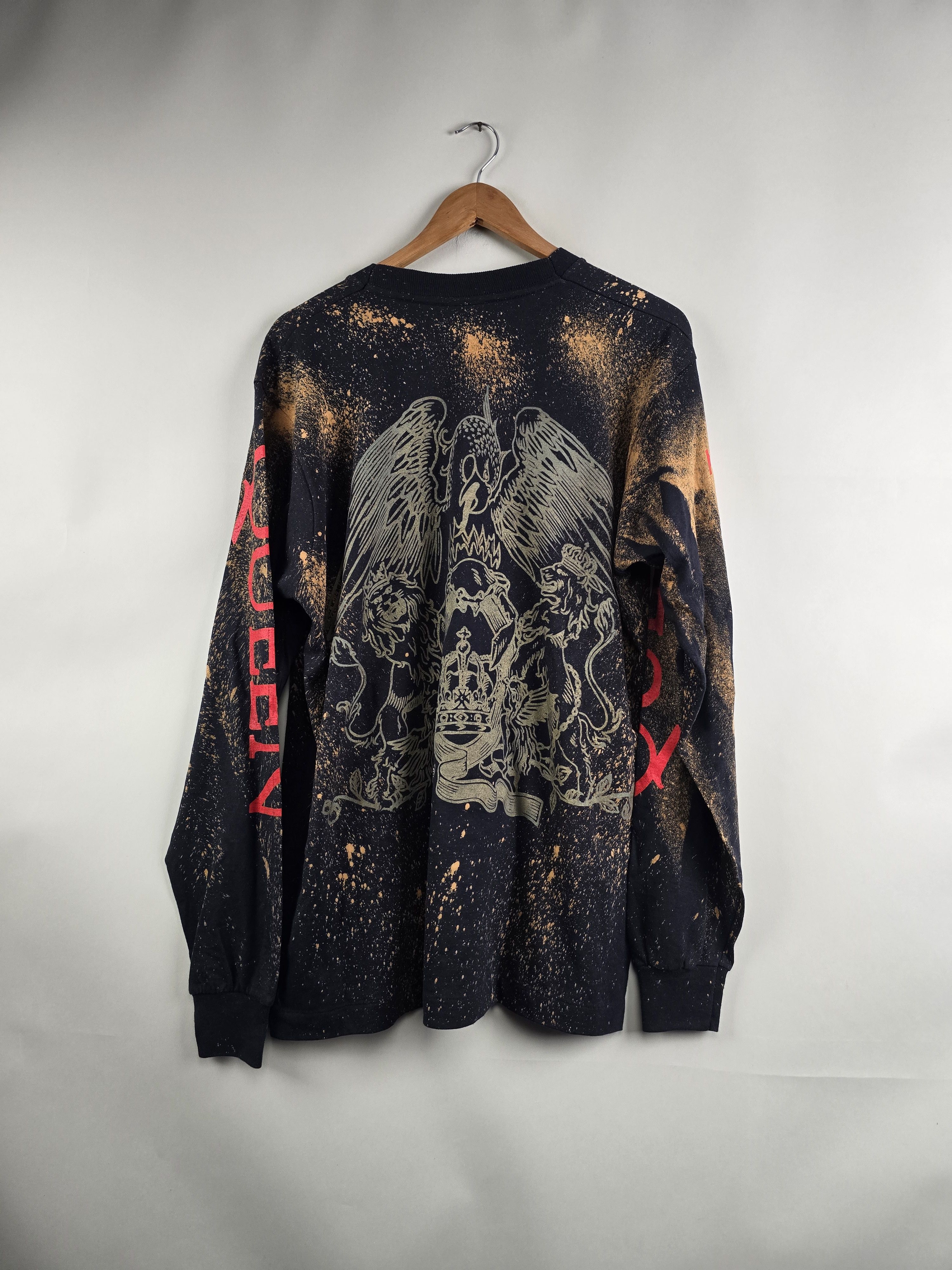Band Tees × Vintage 90s Queen Freddie Mercury Long Sleeve AOP Size US L / EU 52-54 / 3 - 5 Thumbnail