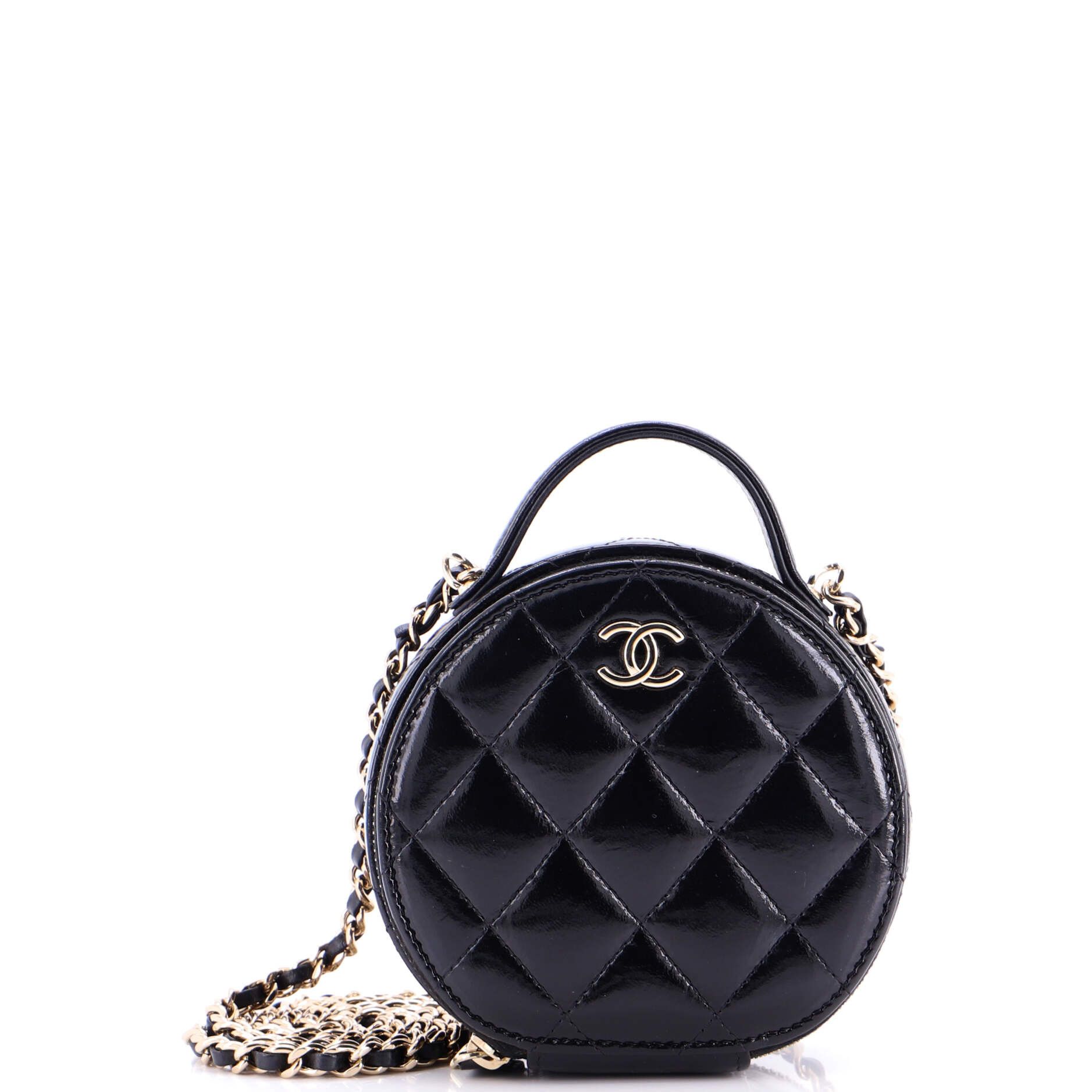 Chanel Handle with Care Round Vanity Case with Chain Size ONE SIZE - 1 Thumbnail