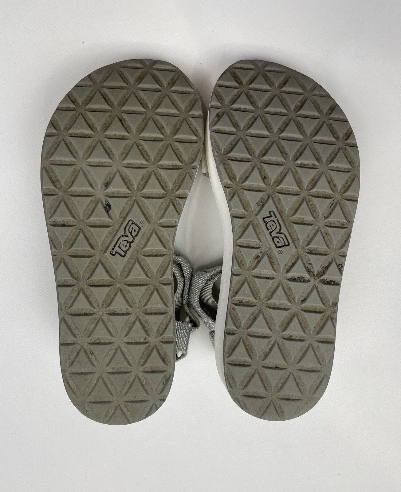 Teva Teva Silver Flatform Sandals Platform Size US 9 / IT 39 - 12 Thumbnail