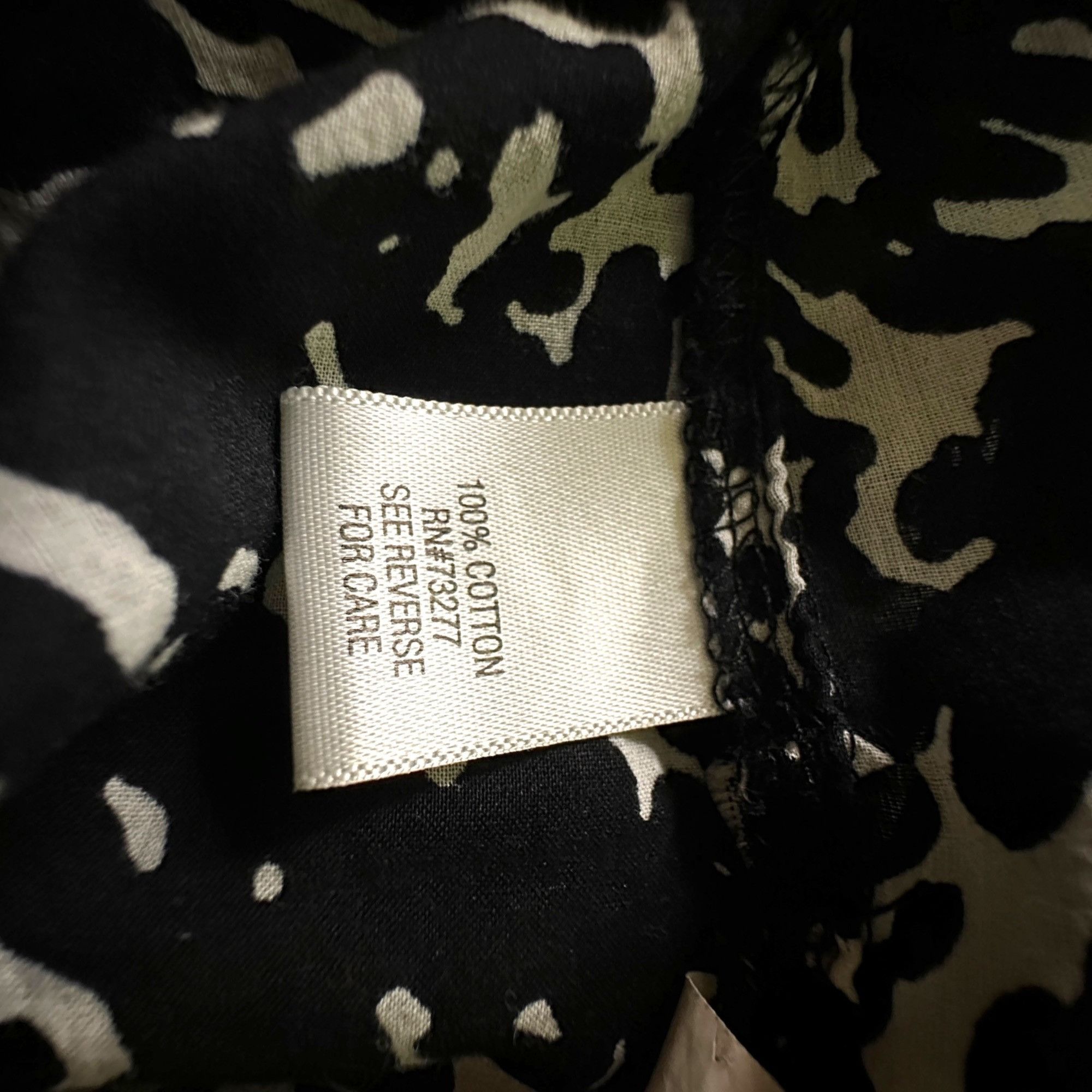 Designer Dana Buchman Womens 2X Black & White Print Blouse EUC Profes Size XXL / US 16-18 / IT 52-54 - 6 Thumbnail