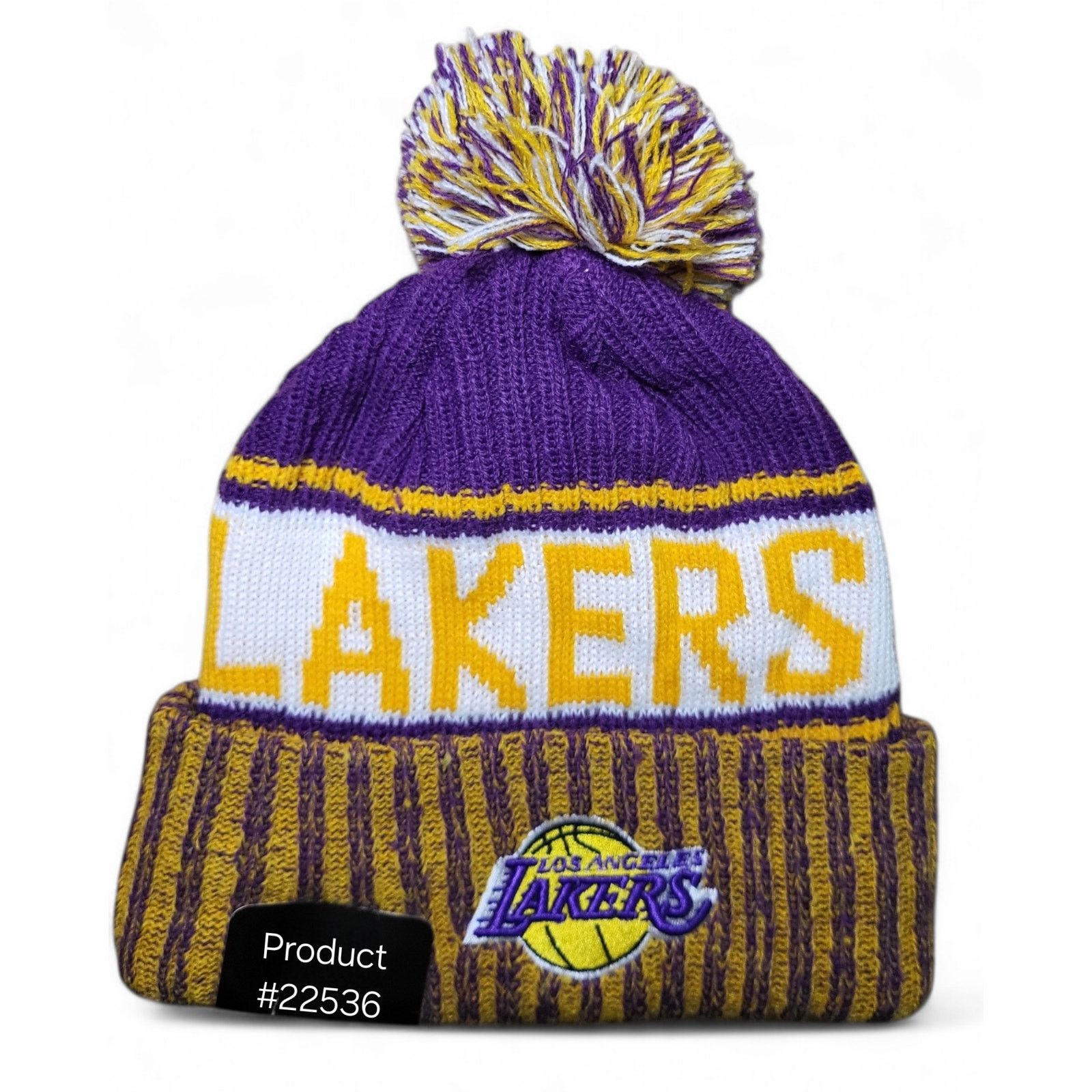 Other NWT Los Angeles Lakers Knit Pom Beanie Fleece Lined Size ONE SIZE - 3 Thumbnail