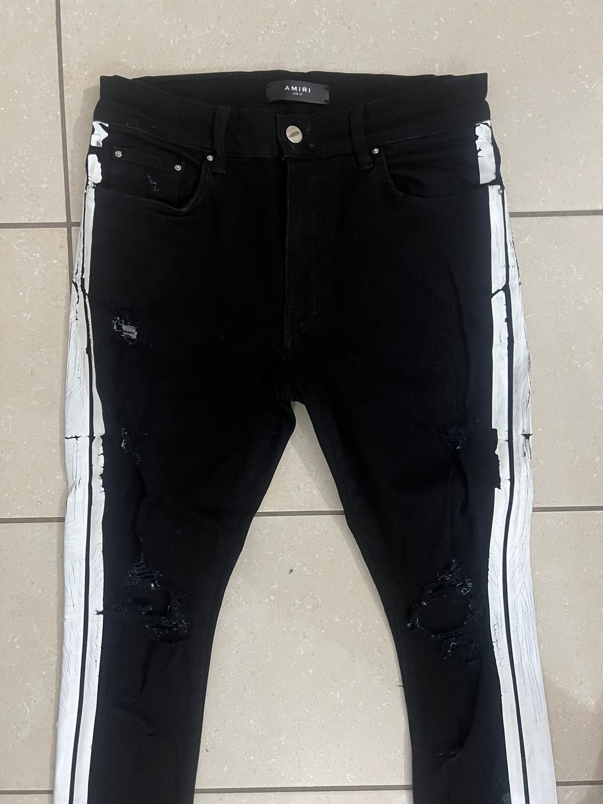 Image of Amiri Track Jeans in Black, Men's (Size 31)