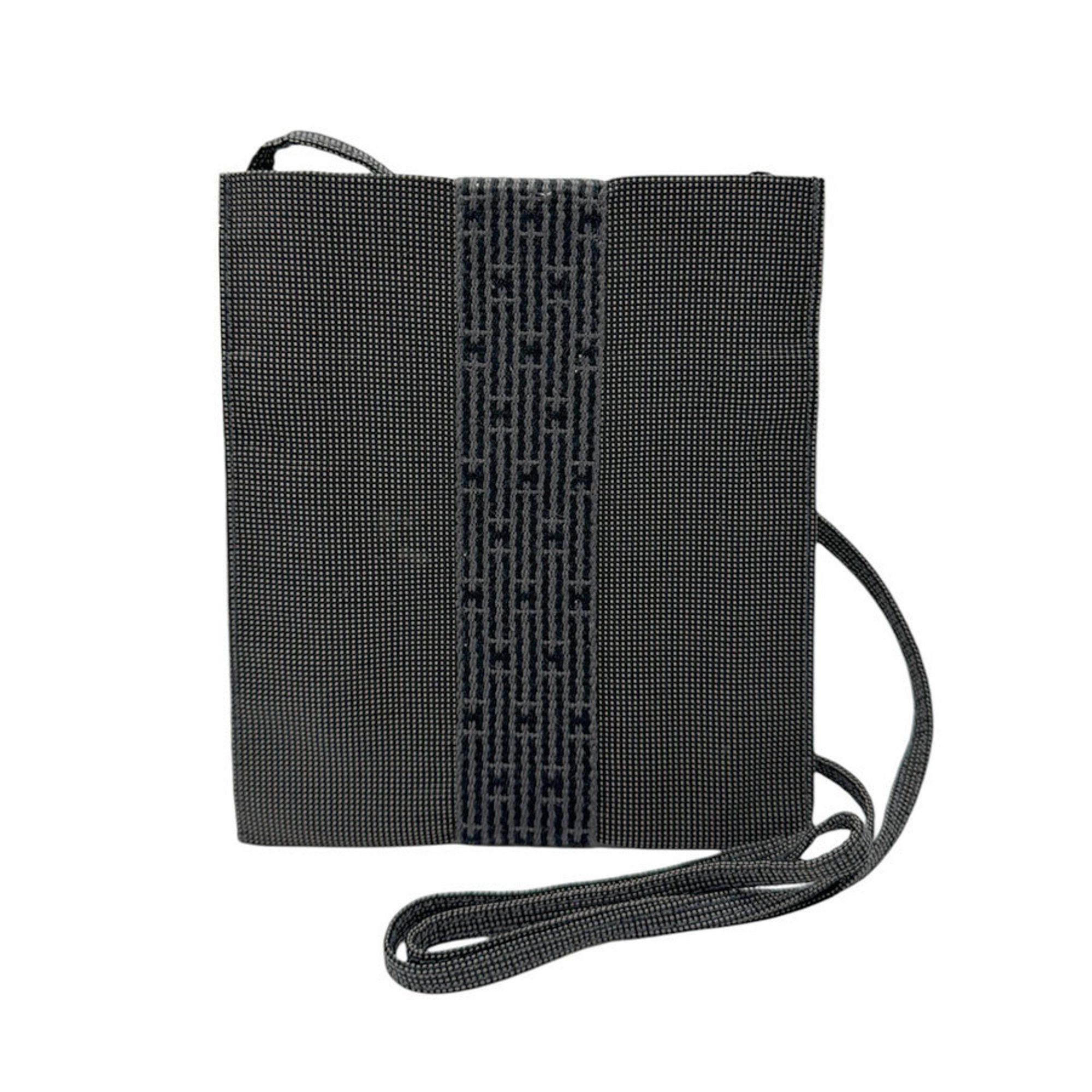 image of Hermes Shoulder Bag Air Line Pochette Canvas Grey Unisex Z0646, Women's