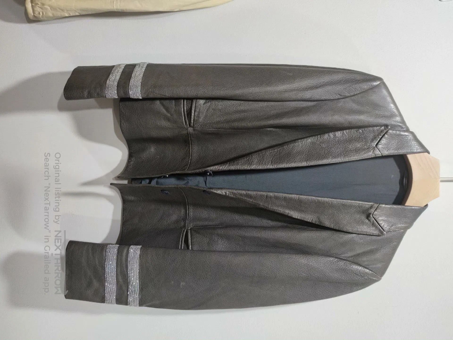 Brunello Cucinelli Brunello Cucinelli Beaded Leather Blazer. Size US M / EU 48-50 / 2 - 1 Thumbnail