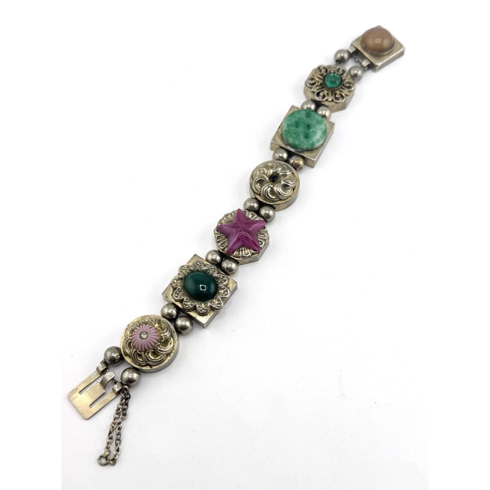 Vintage REINAD Slide Charm Bracelet Vintage Victorian Revival Size ONE SIZE - 1 Thumbnail